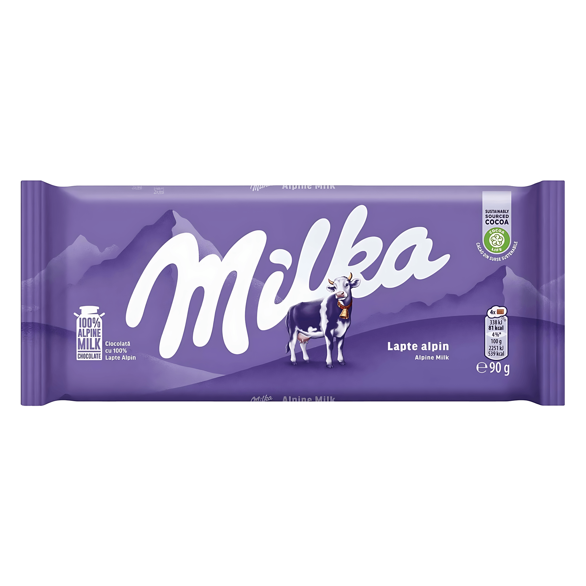 Ciocolata cu lapte Milka, 90 g