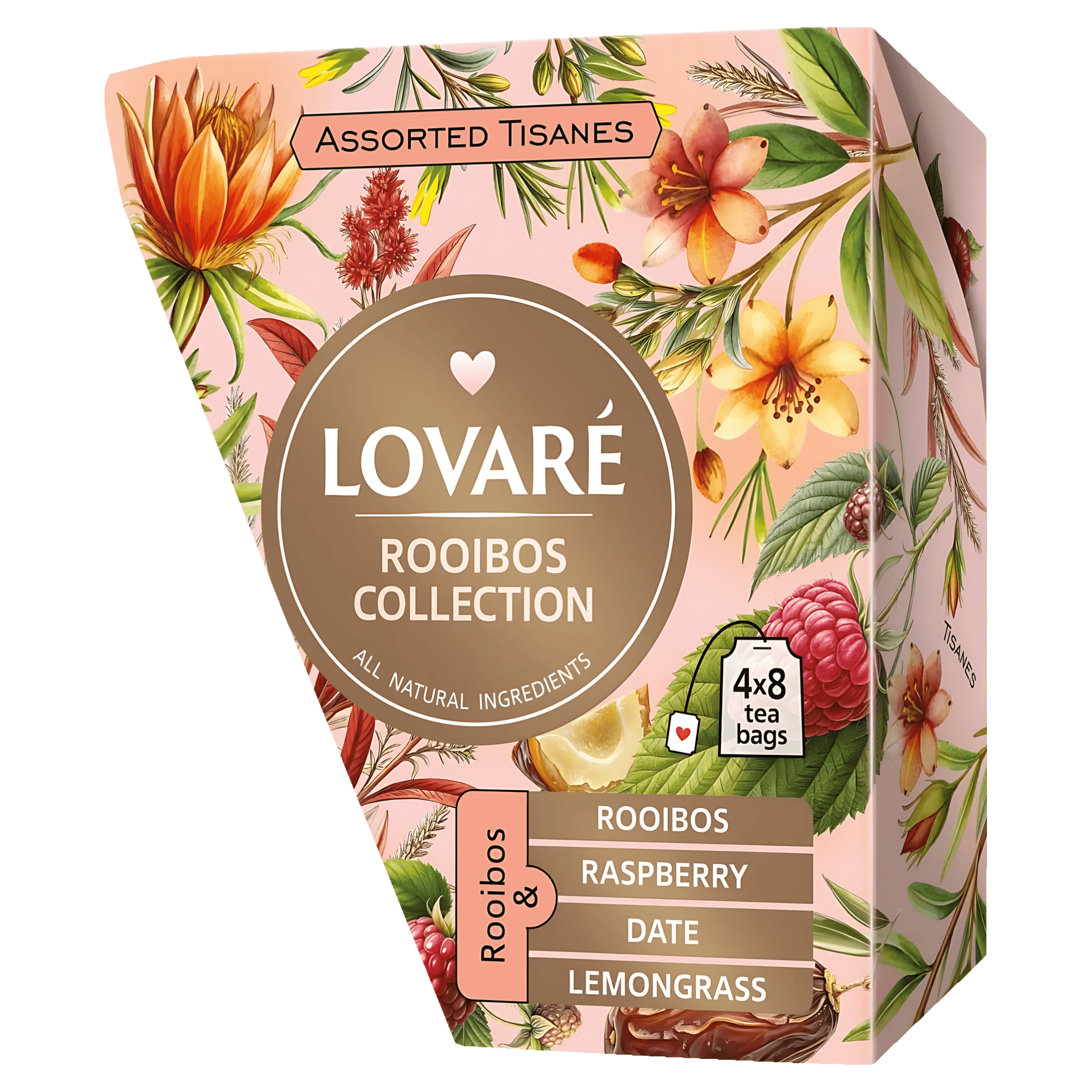 Colectie de ceai de rooibos asortat Lovare Rooibos Collection, 32 pliculete