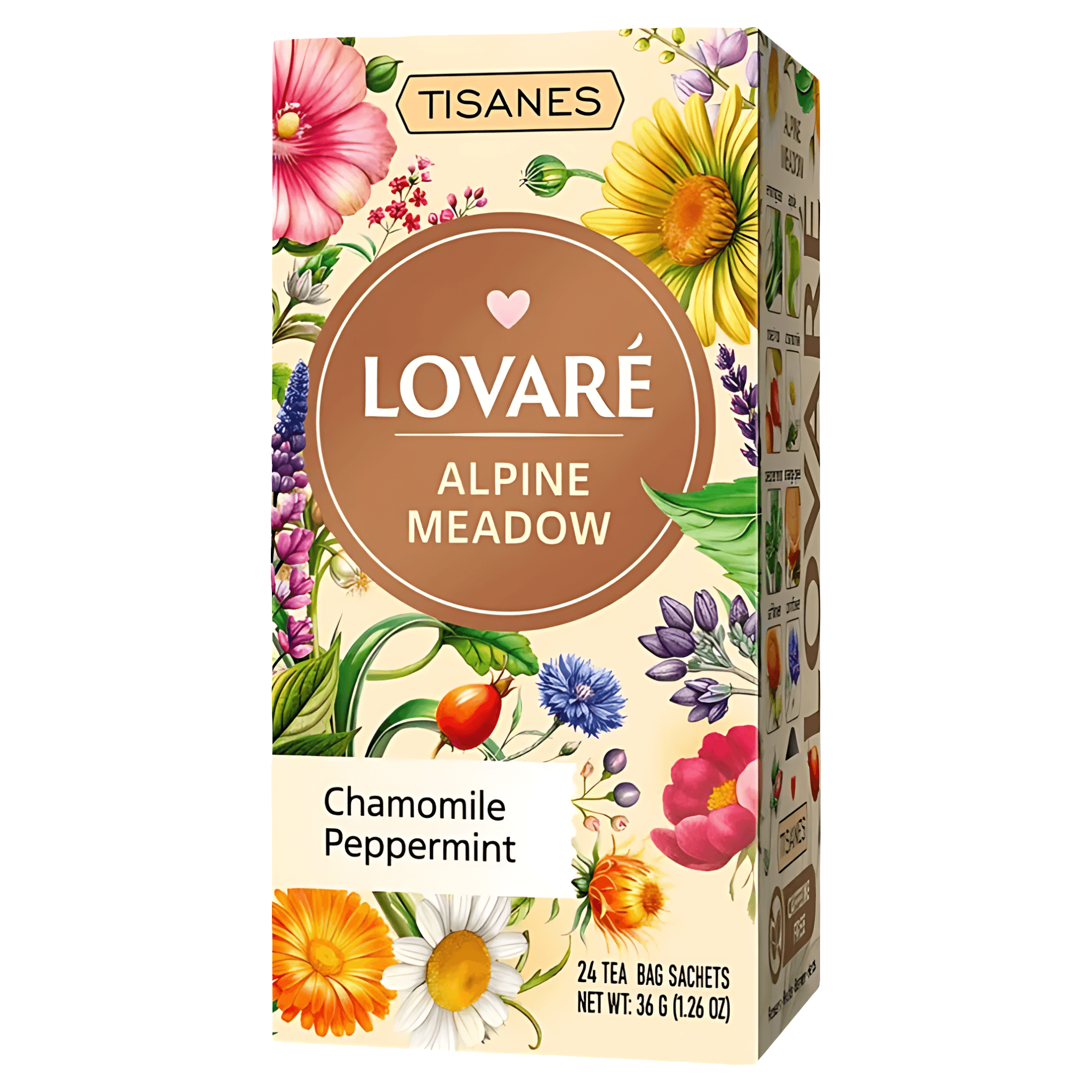 Amestec de ceai de plante, fructe si flori Lovare Alpine Meadow, 24 pliculete