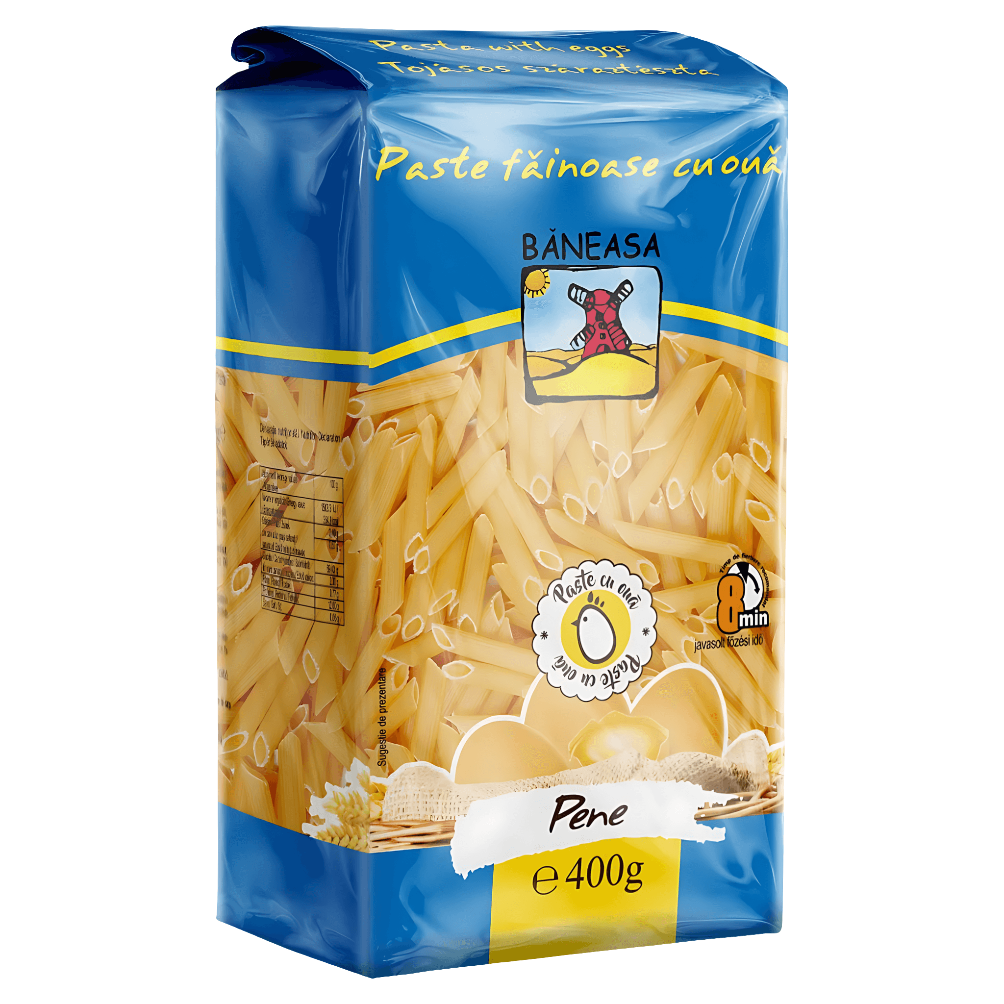 Paste fainoase cu ou Baneasa, pene, 400 g