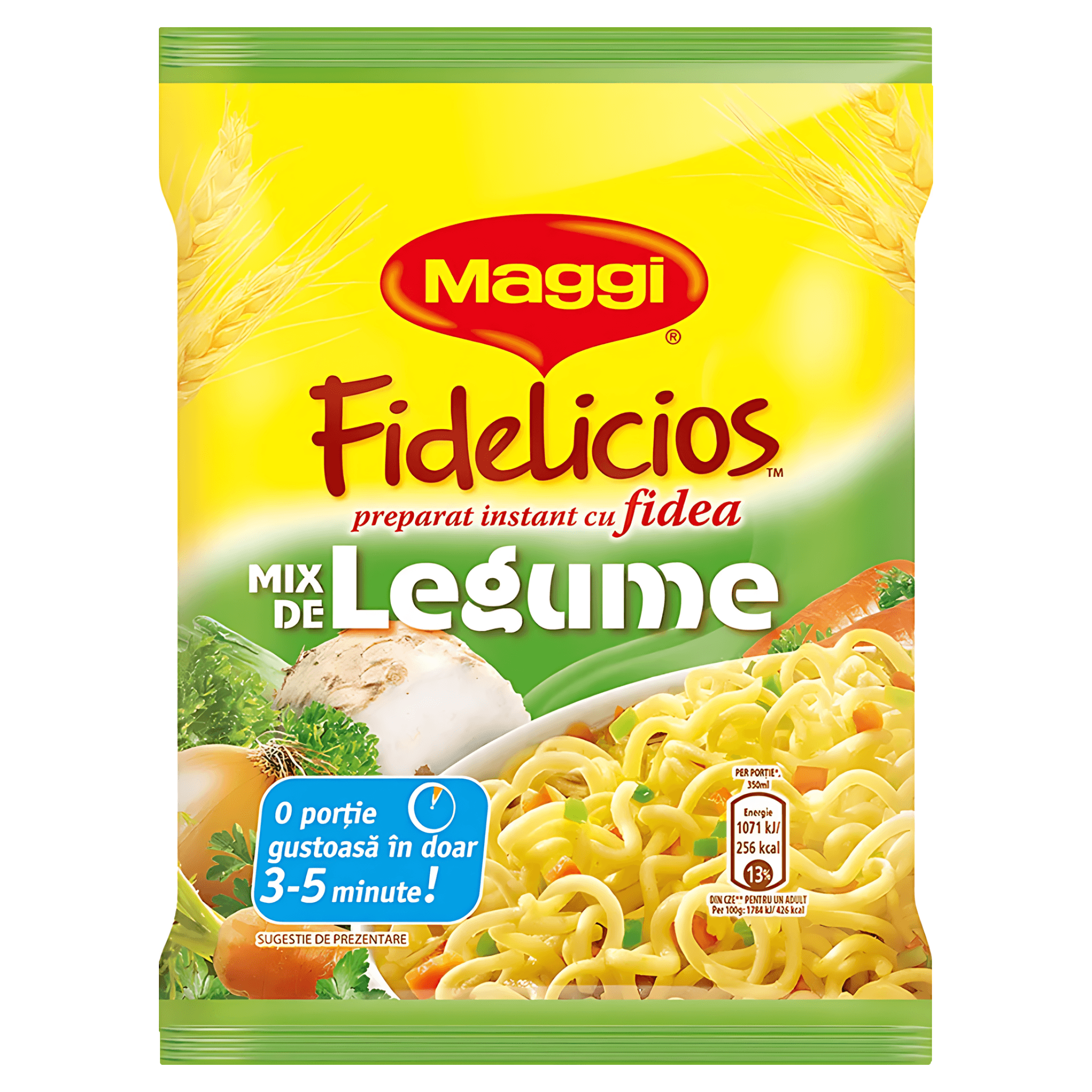 Preparat instant cu fidea si mix de legume Maggi Fidelicios, 59.2 g