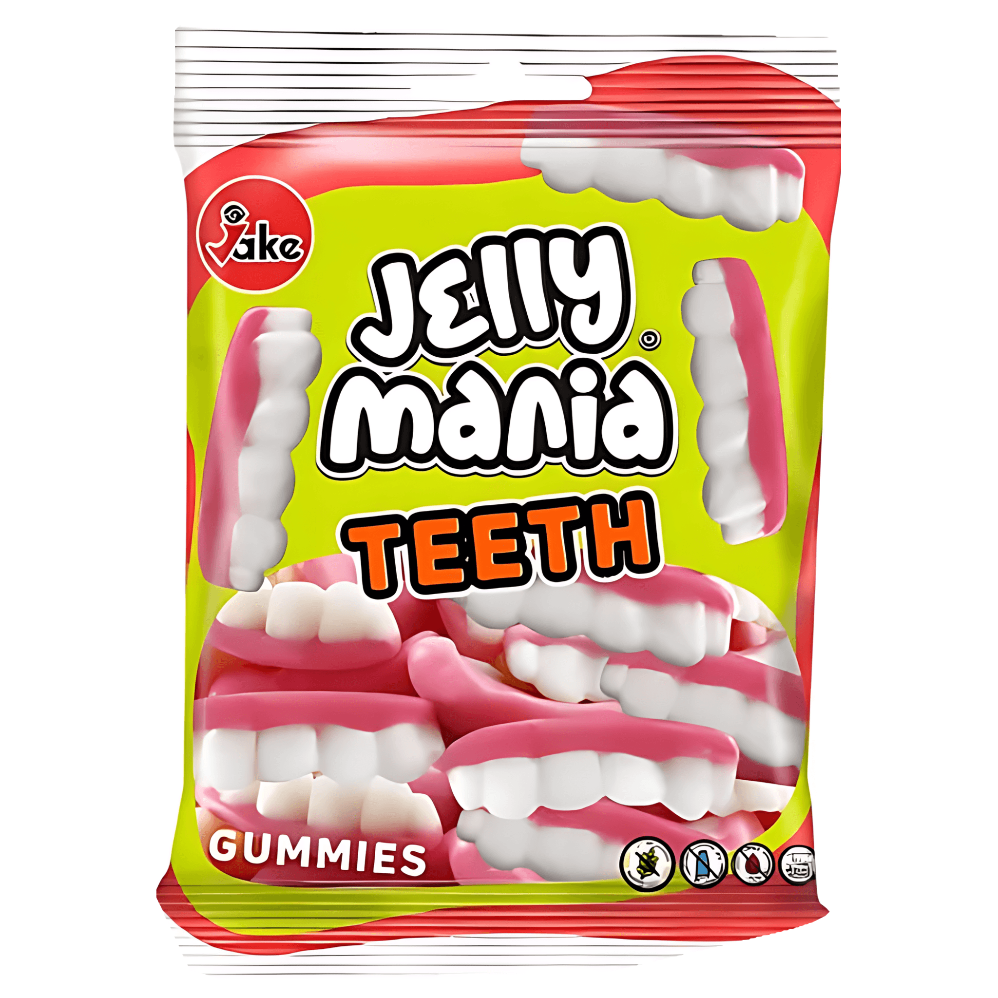 Jeleuri in forma de dinti Jake Jelly Mania Teeth, 100 g