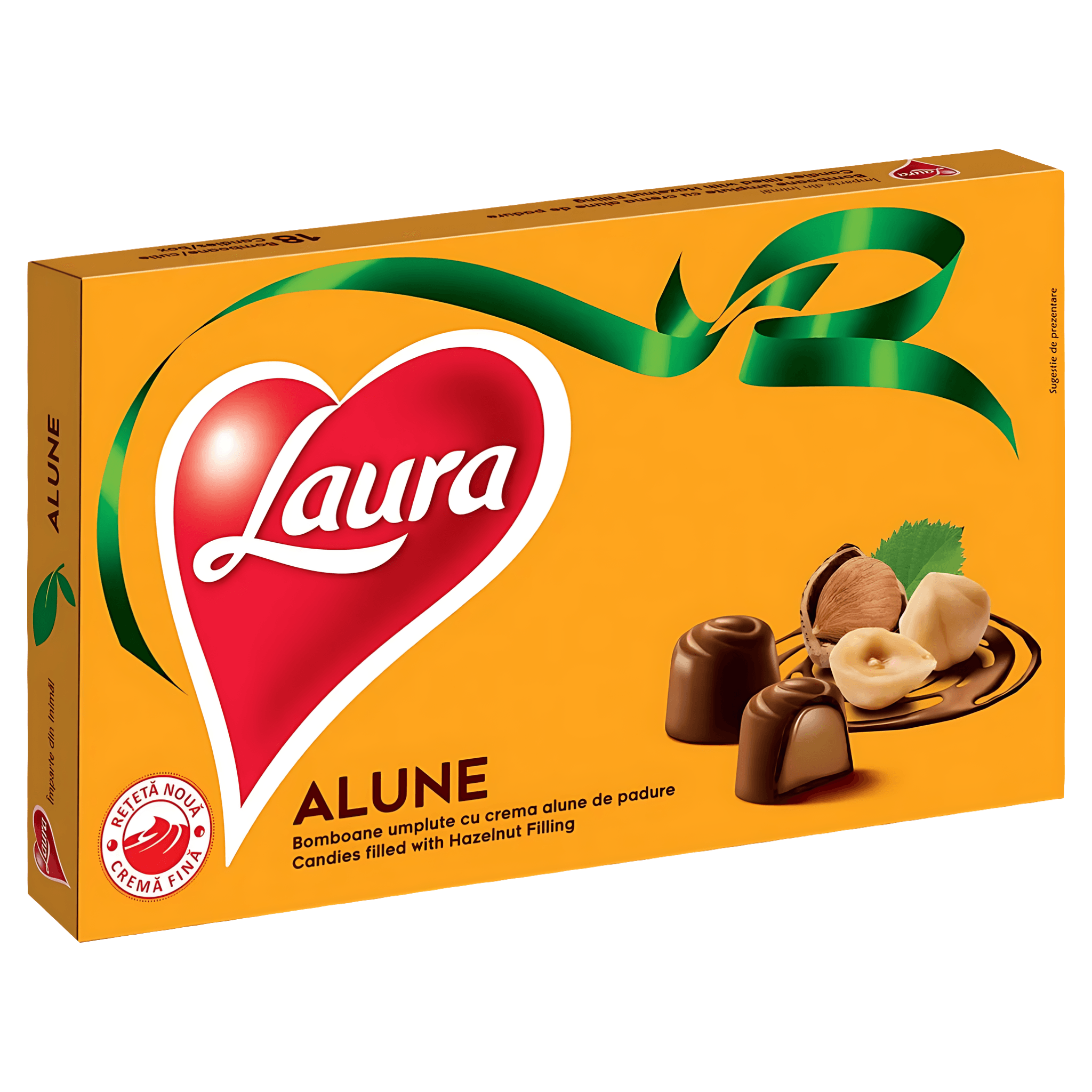 Bomboane umplute cu crema cu alune de padure Laura, 138 g
