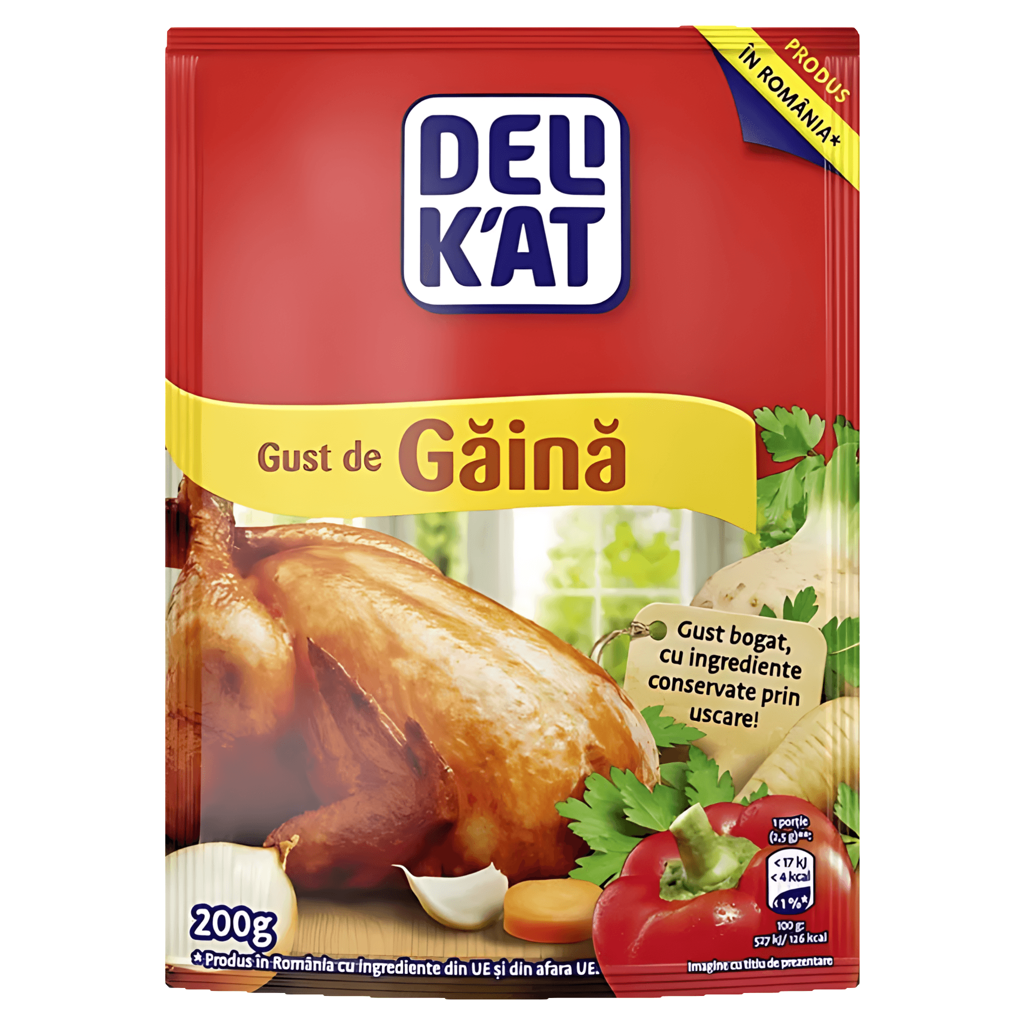 Baza pentru mancare cu gust de gaina Delikat, 200 g