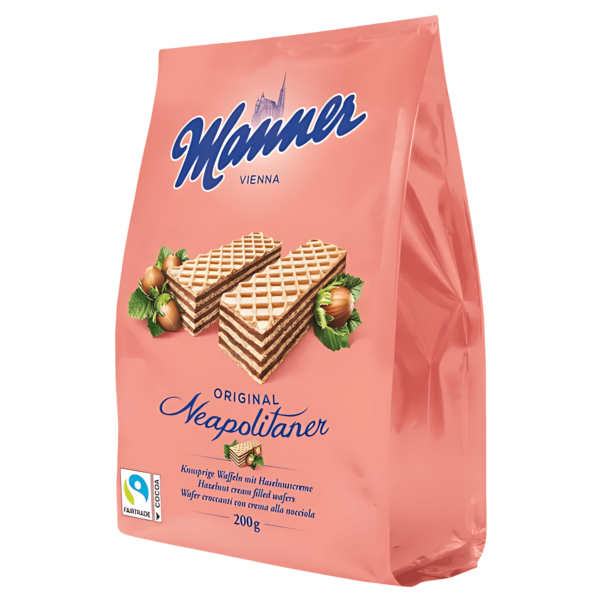Napolitane cu crema cu alune de padure Manner, 200 g