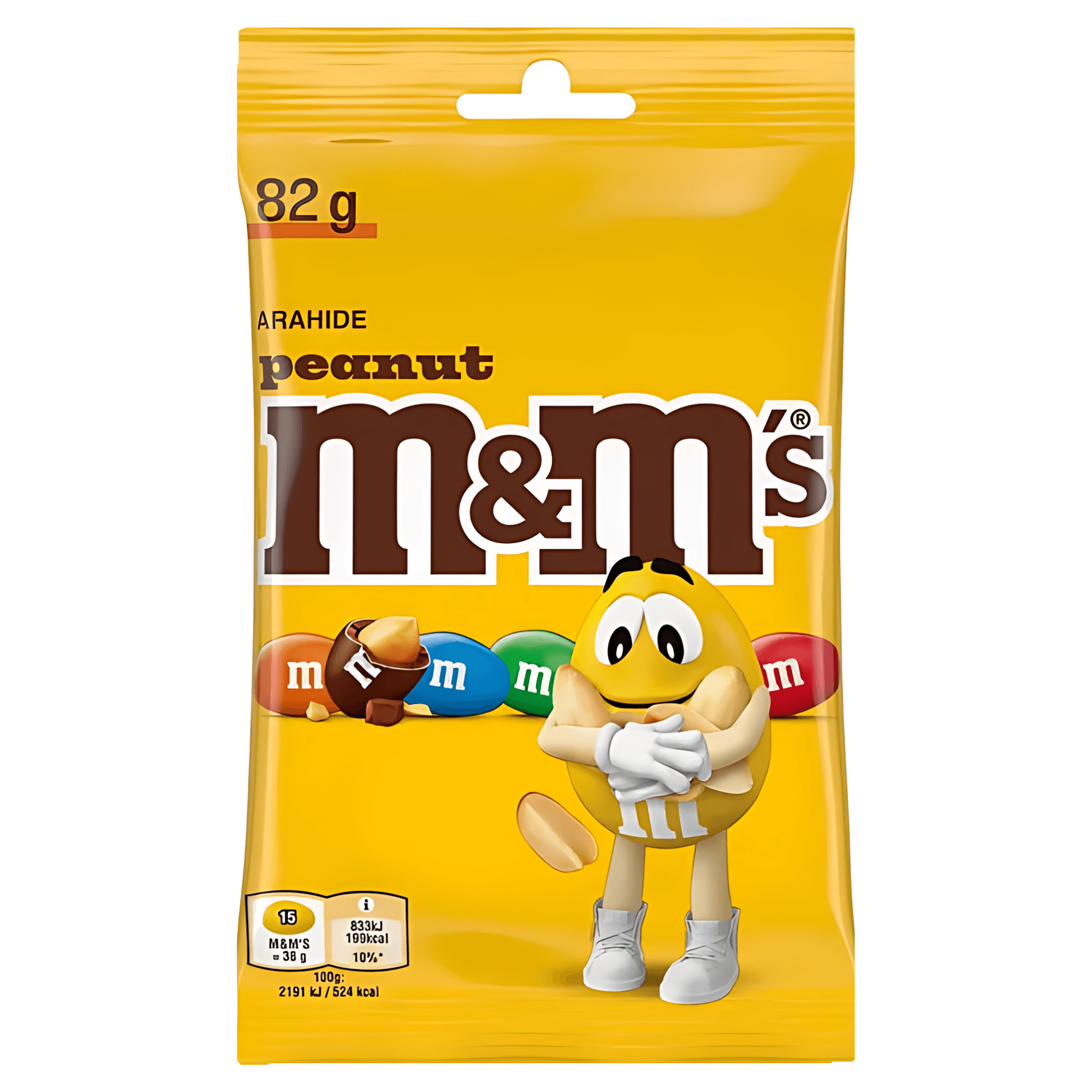 Bomboane cu arahide invelite in ciocolata cu lapte M&M's, 82 g