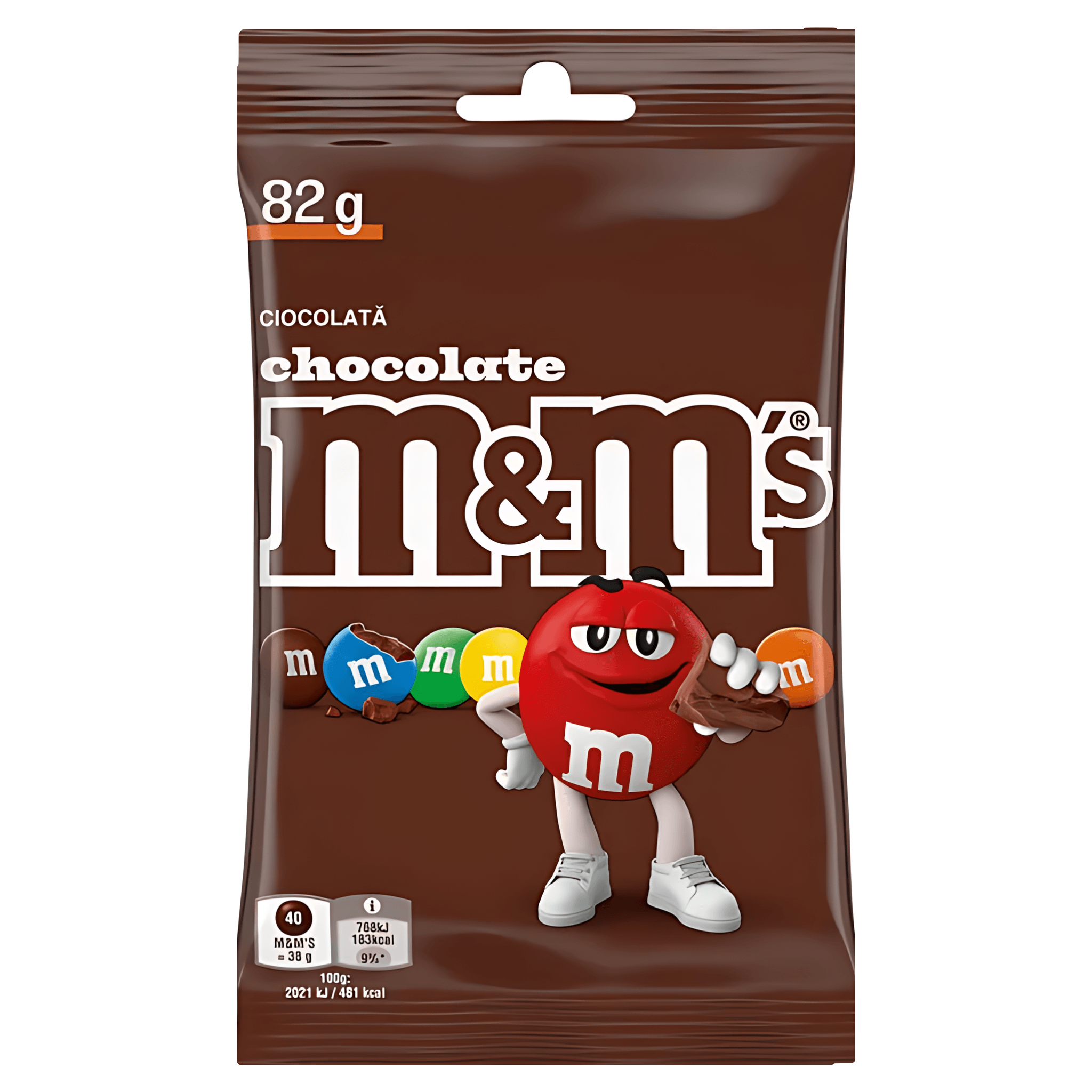 Bomboane de ciocolata cu lapte si glazura crocanta si colorata M&M's, 82 g