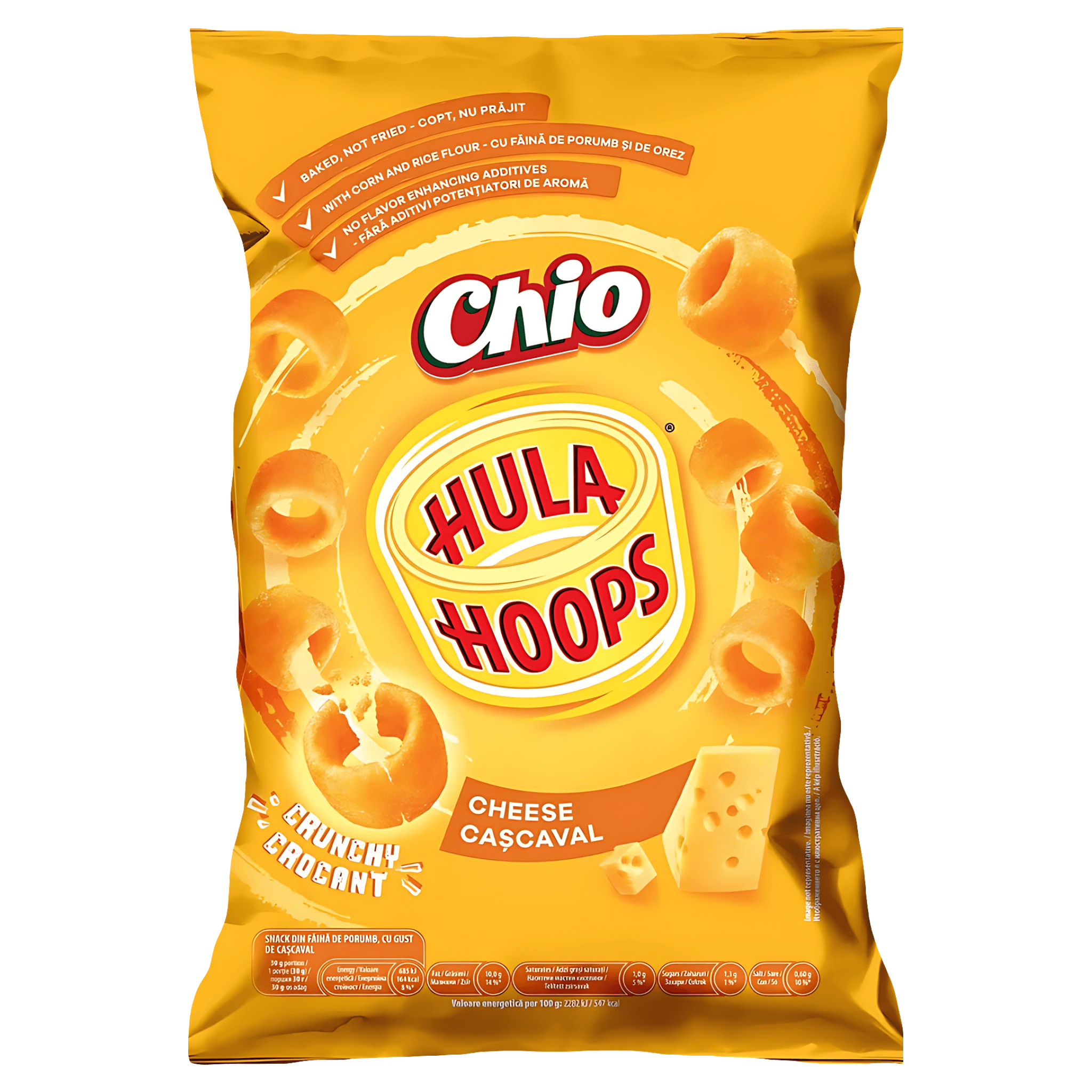 Pufuleti crocanti cu aroma de cascaval Hula Hoops, 70 g