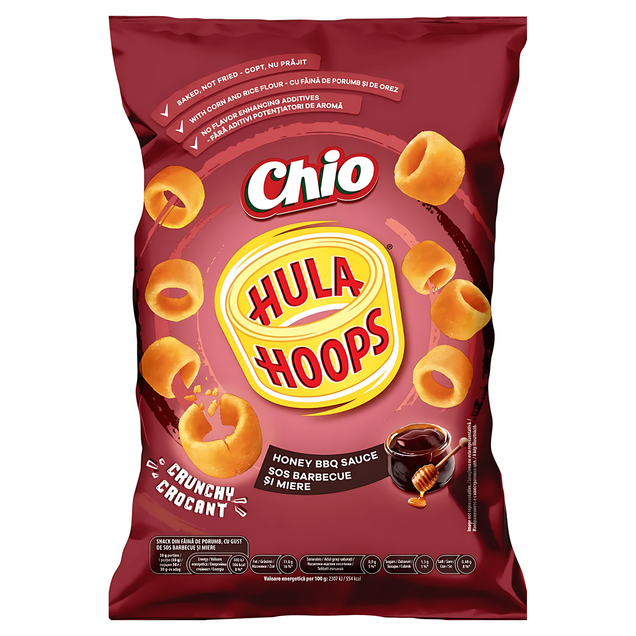 Pufuleti crocanti cu aroma de BBQ si miere Hula Hoops, 70 g