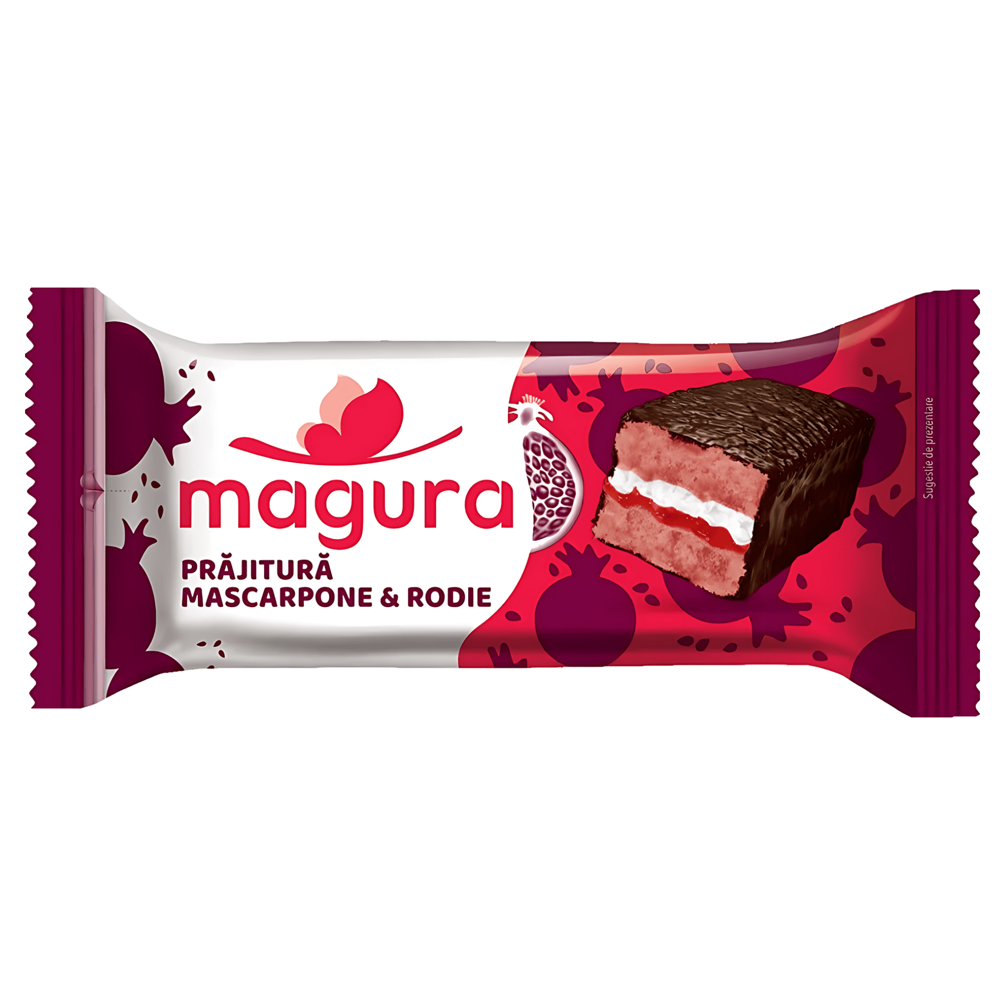 Prajitura Magura cu mascarpone si rodie, 35 g