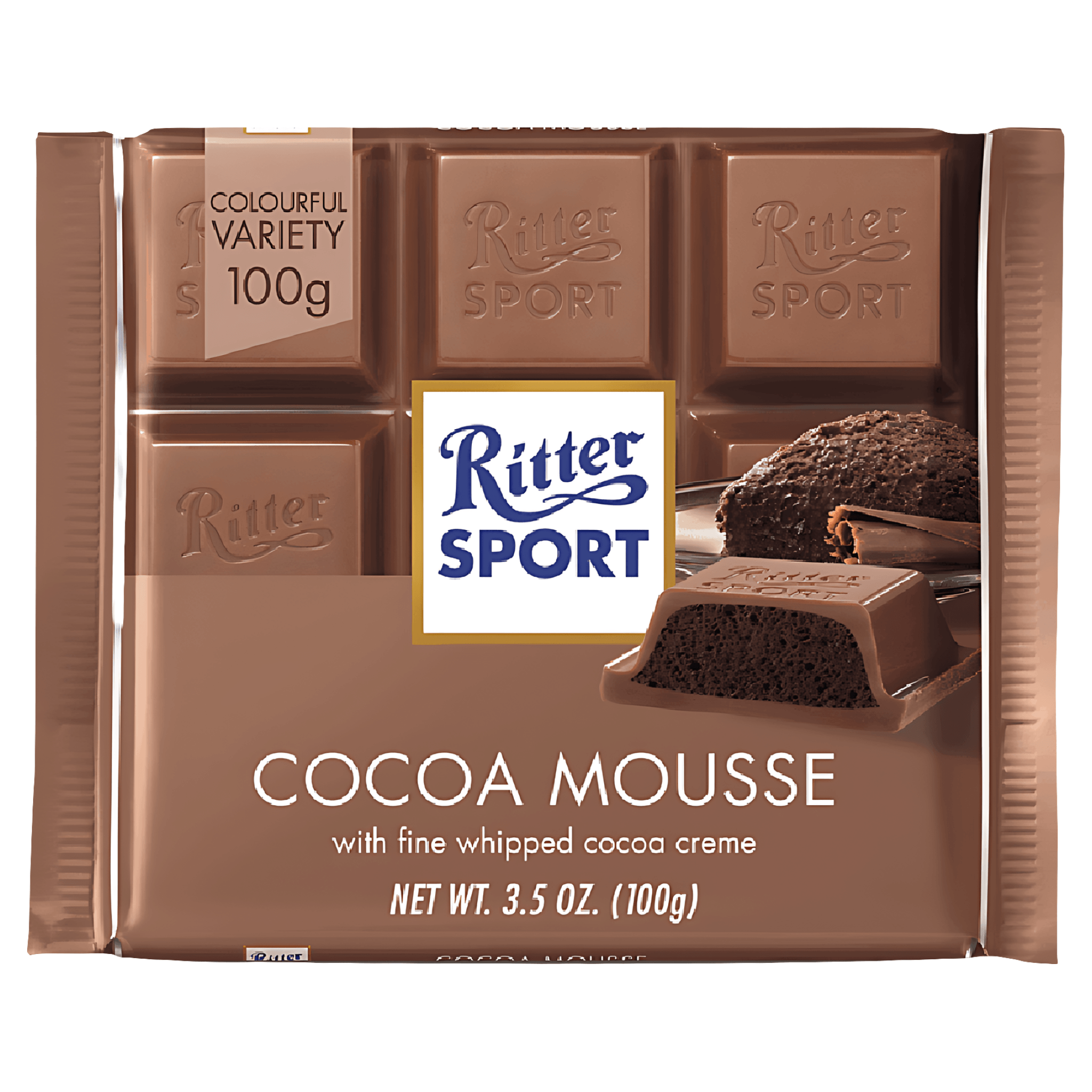 Ciocolata cu cacao mousse si spuma de cacao Ritter, 100 g