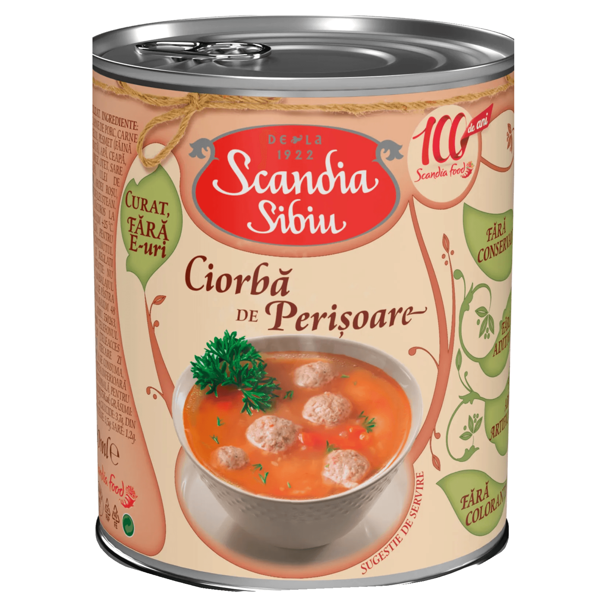 Conserva ciorba de perisoare Scandia Sibiu, 400 g