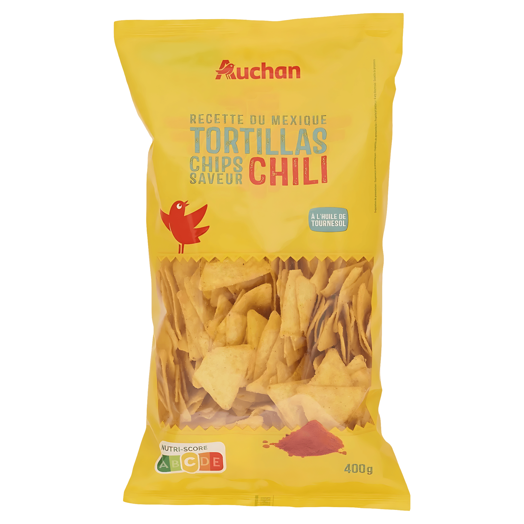 Tortilla chips cu aroma de ardei Auchan, 400 g
