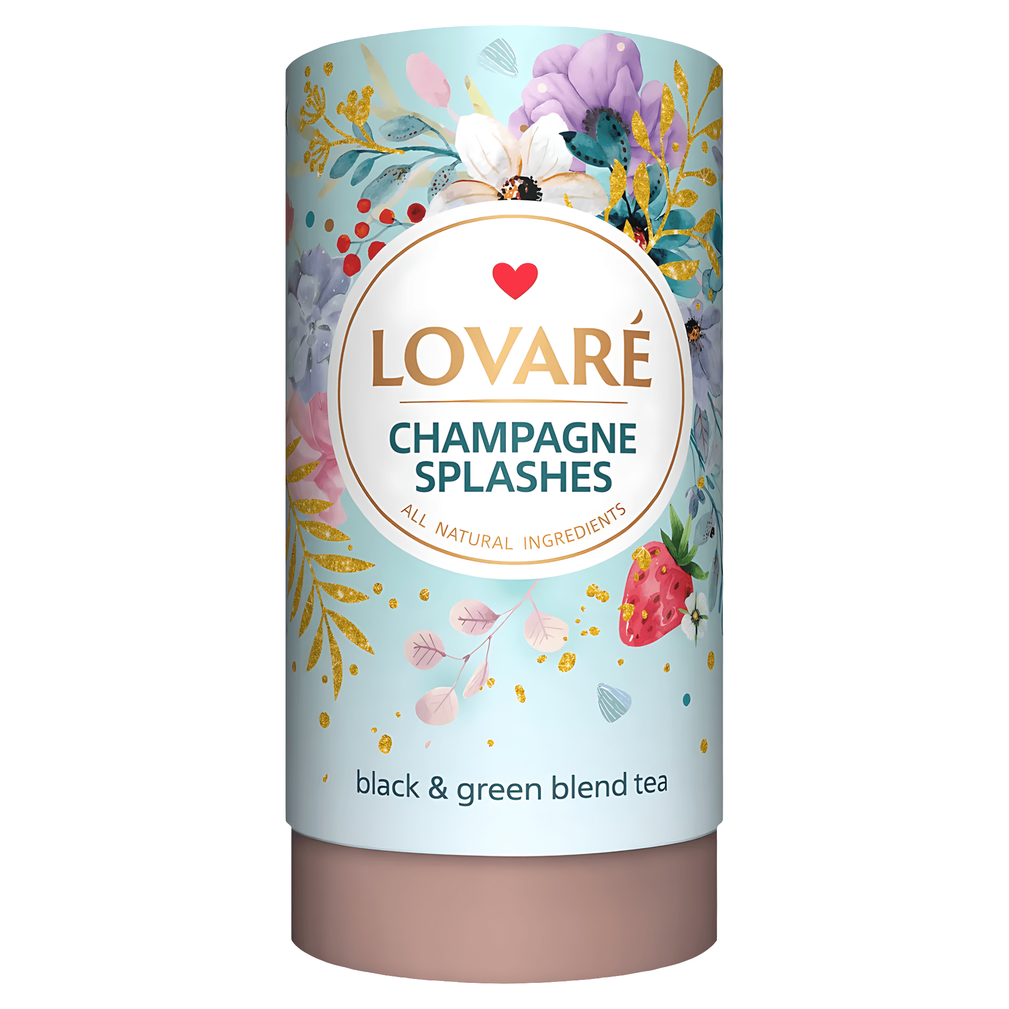 Amestesc de ceai negru, ceai verde, capsune Lovare Champagne Splashes, tub, 80 g