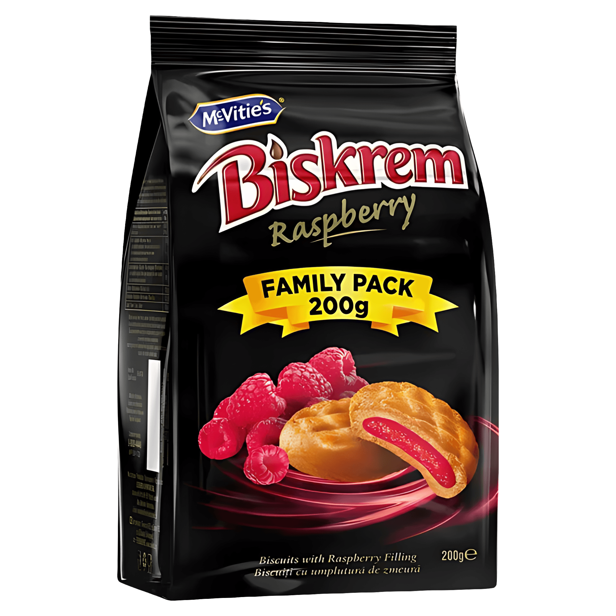Biscuiti cu umplutura de zmeura Biskrem, 200 g