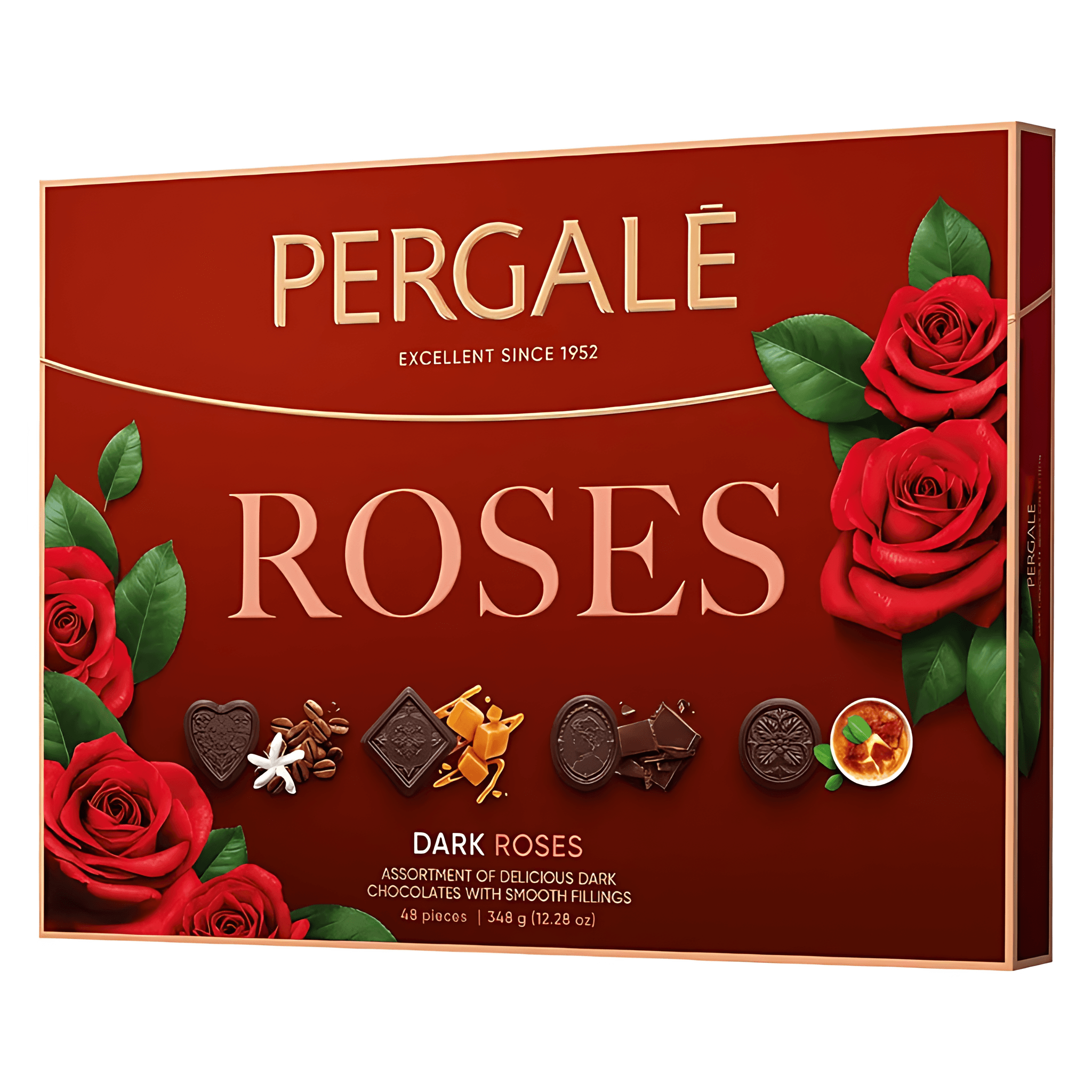Praline asortate Pergale Dark Roses, 348 g