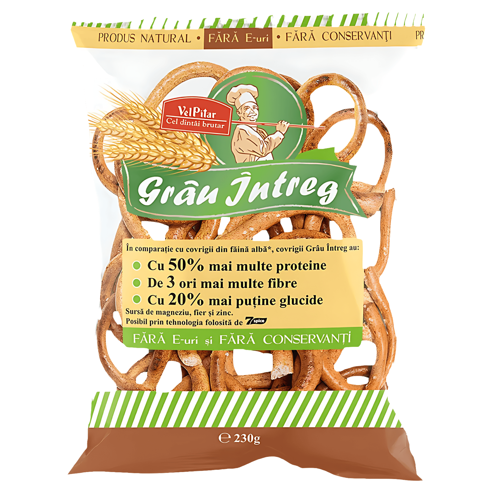 Covrigi din grau intreg Vel Pitar, 230 g