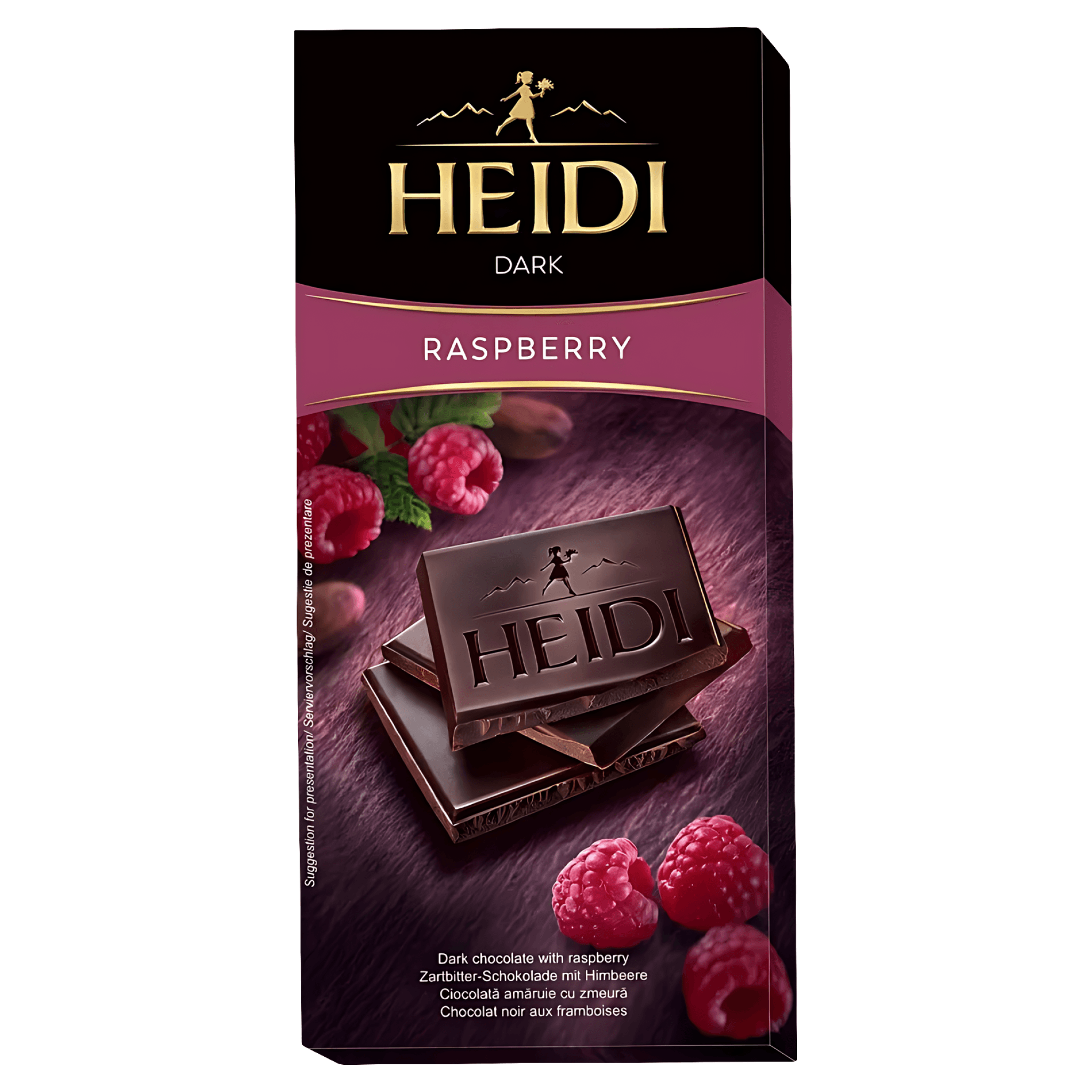 Ciocolata neagra Heidi Dark Raspberry, 80 g