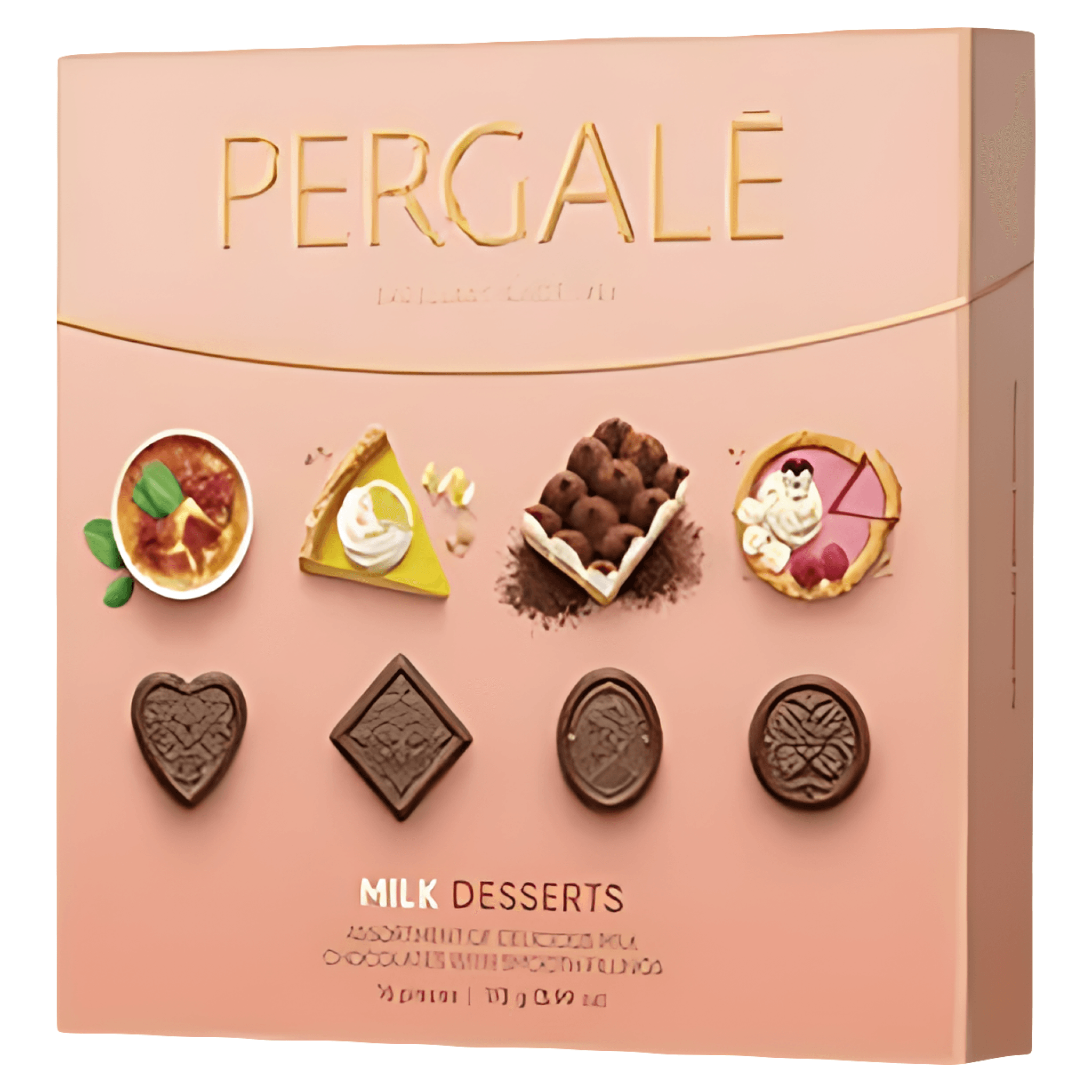 Bomboane de ciocolata Pergale Milk Desserts, 113 g