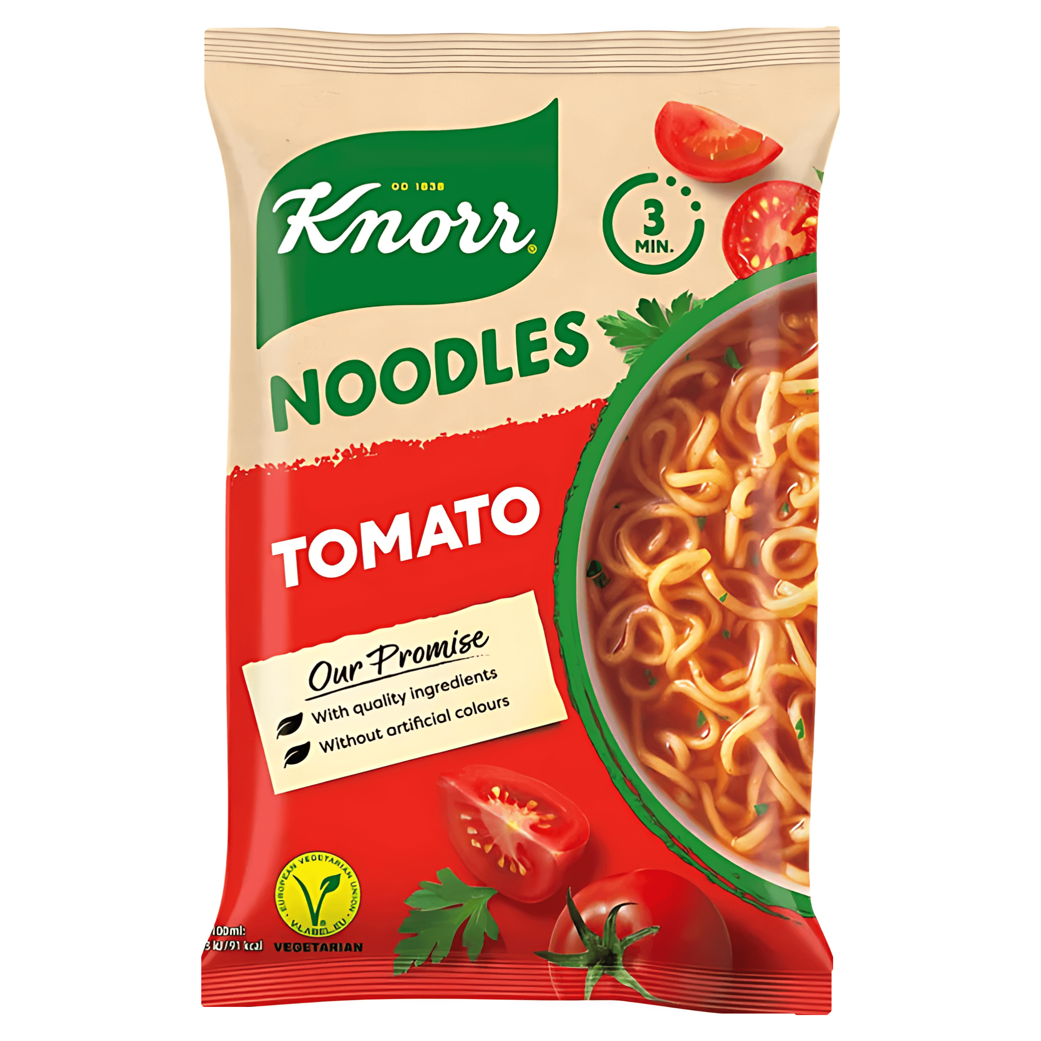 Supa instant noodles cu aroma de rosii Knorr, 65 g
