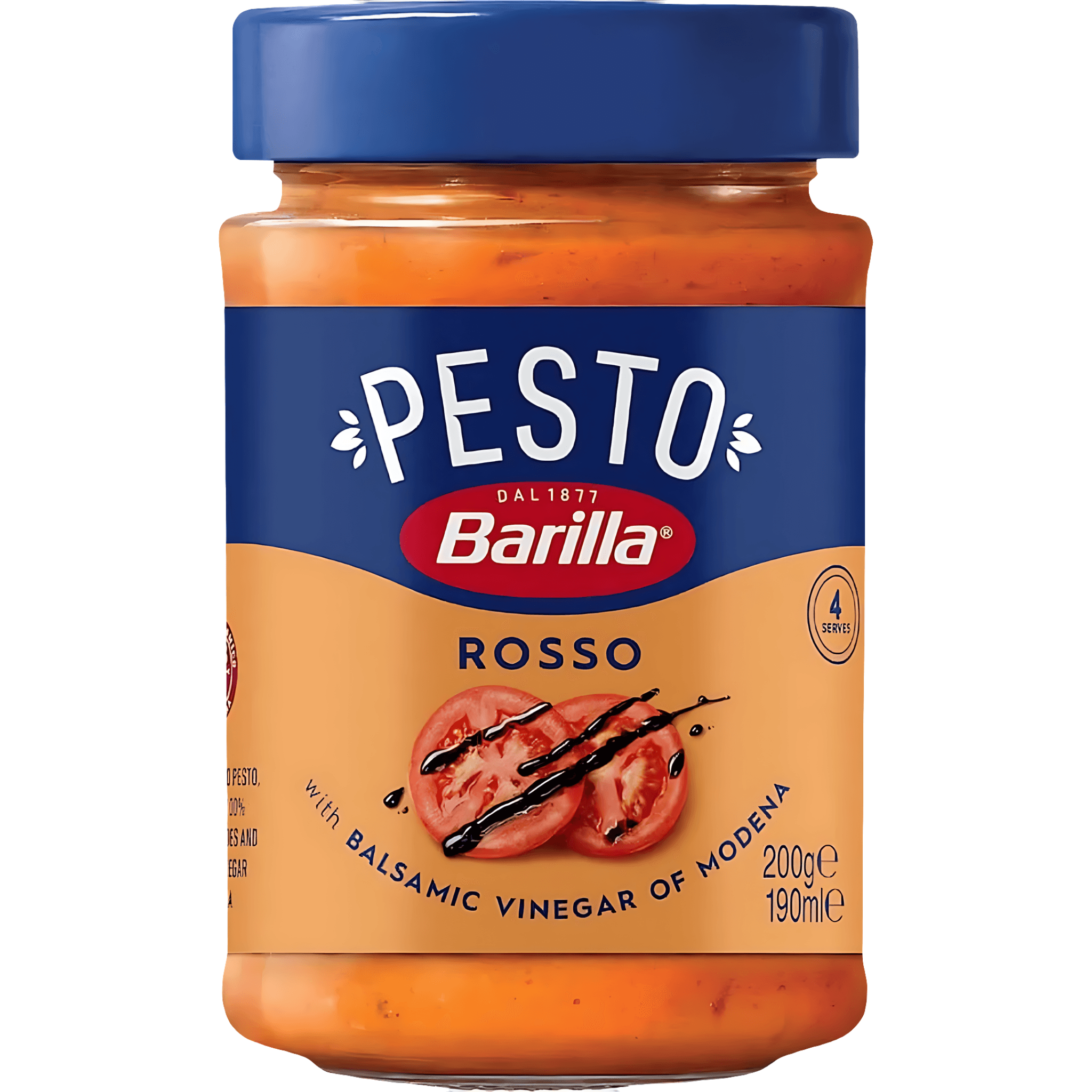 Sos pesto cu busuioc si rosii Barilla Rosso, 200 g