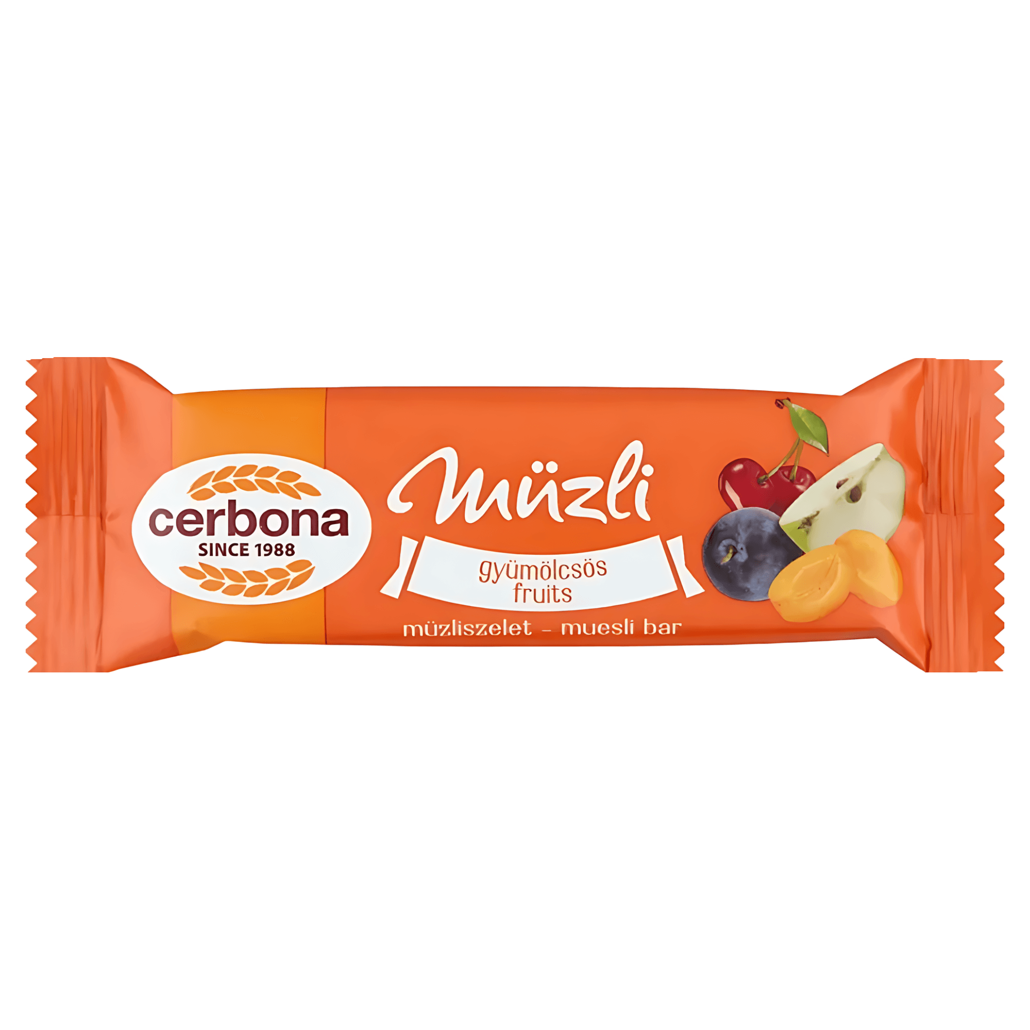 Baton de cereale cu musli si fructe Cerbona, 20 g