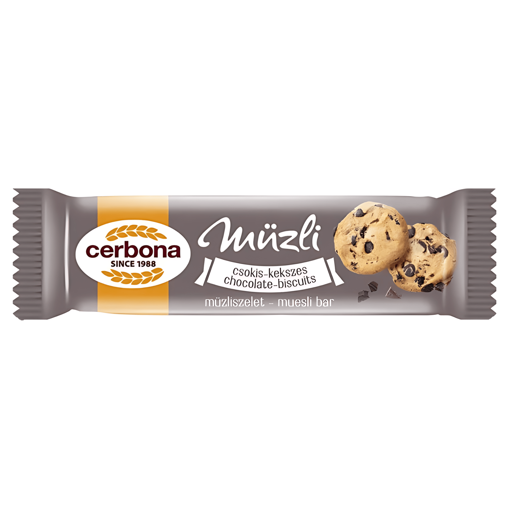 Baton musli cu ciocolata si biscuiti Cerbona, 20 g