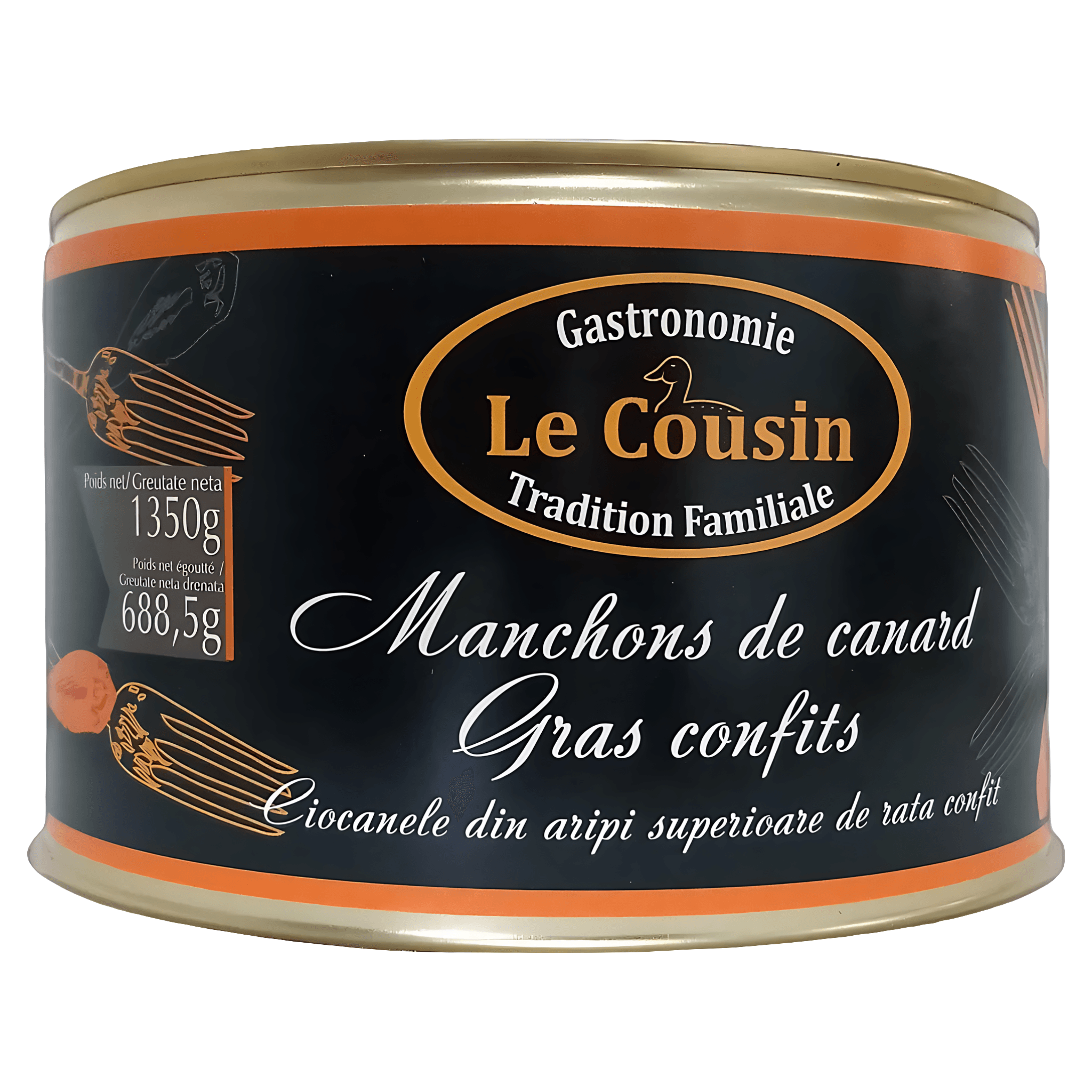 Ciocanele din aripi superioare de rata confit Le Cousin, 1.350 g