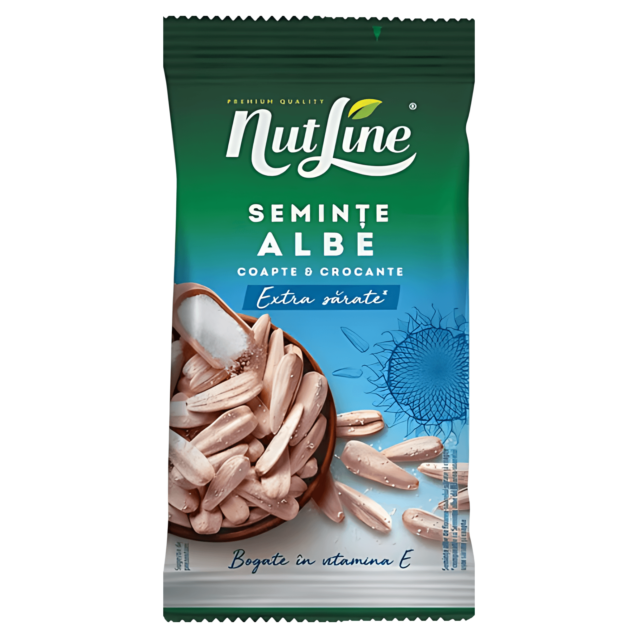 Seminte de floarea soarelui albe extra sarate Nutline, 100 g