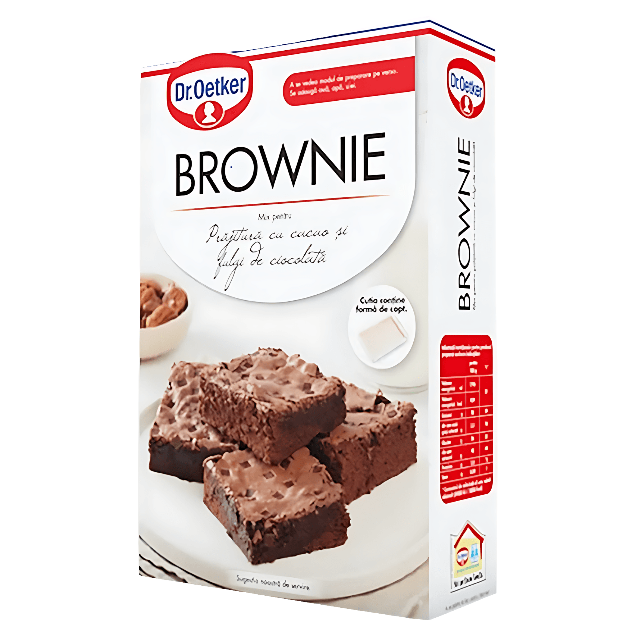 Mix pentru prajitura Dr.Oetker cu cacao si fulgi de ciocolata-brownie, 480 g