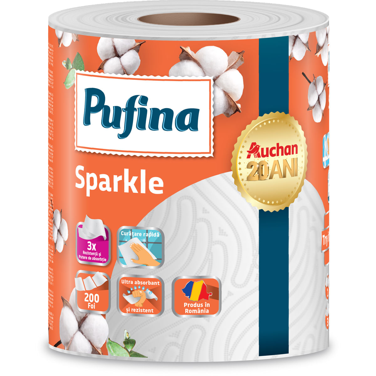 Monorola bucatarie Pufina Sparkle, 200 foi, 3 straturi, 41 m