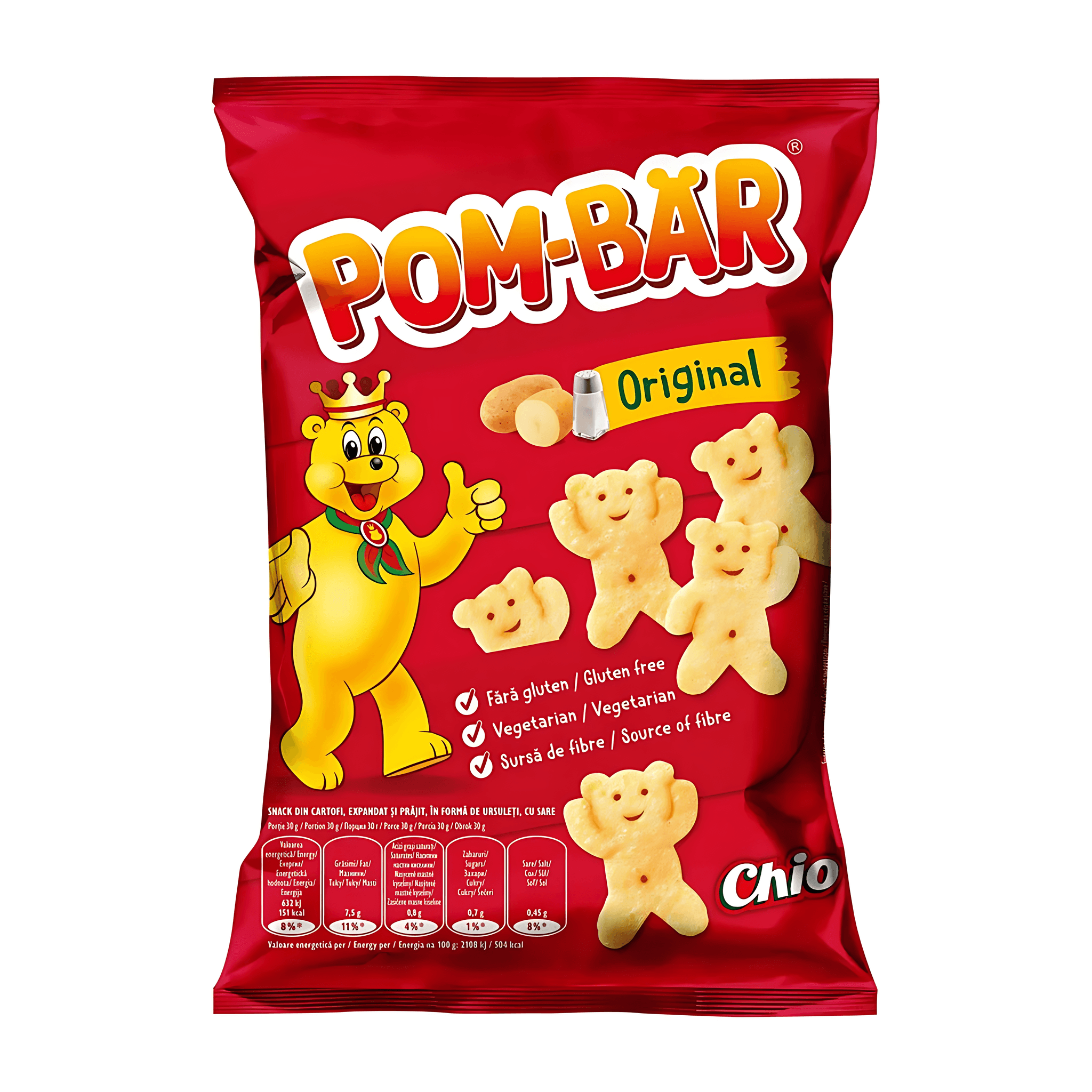 Snacksuri din cartofi cu sare Pom-Bar, 50 g