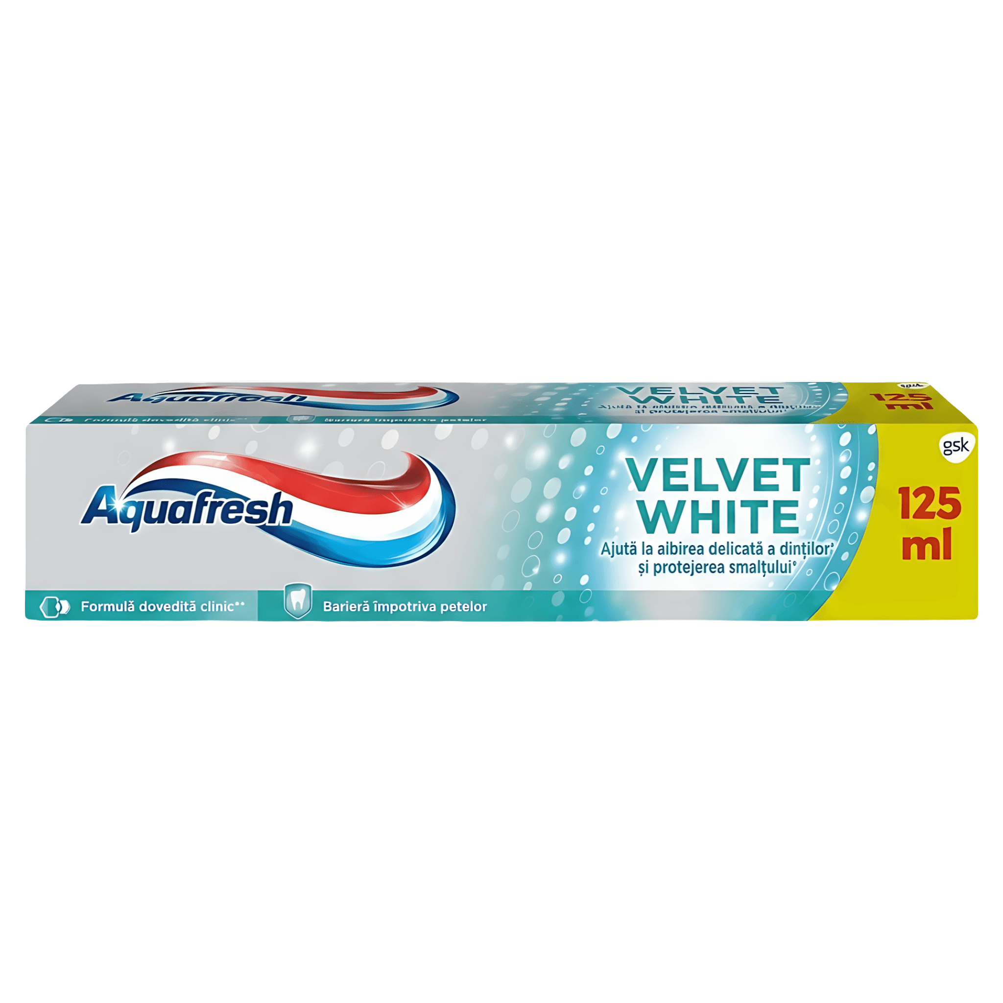 Pasta de dinti Aquafresh Velvet white, 125 ml