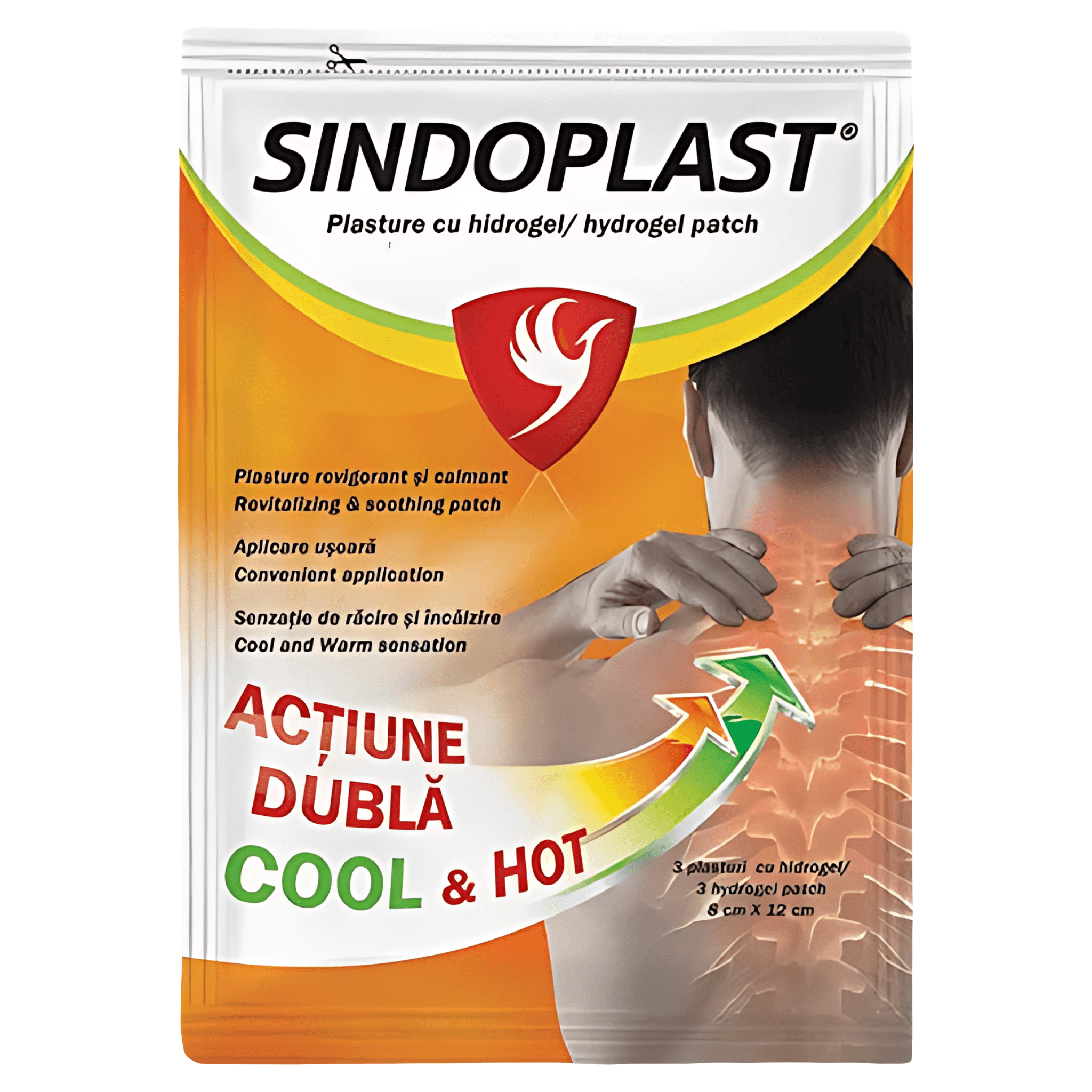 Plasturi cu hidrogel Sindoplast, 3 bucati