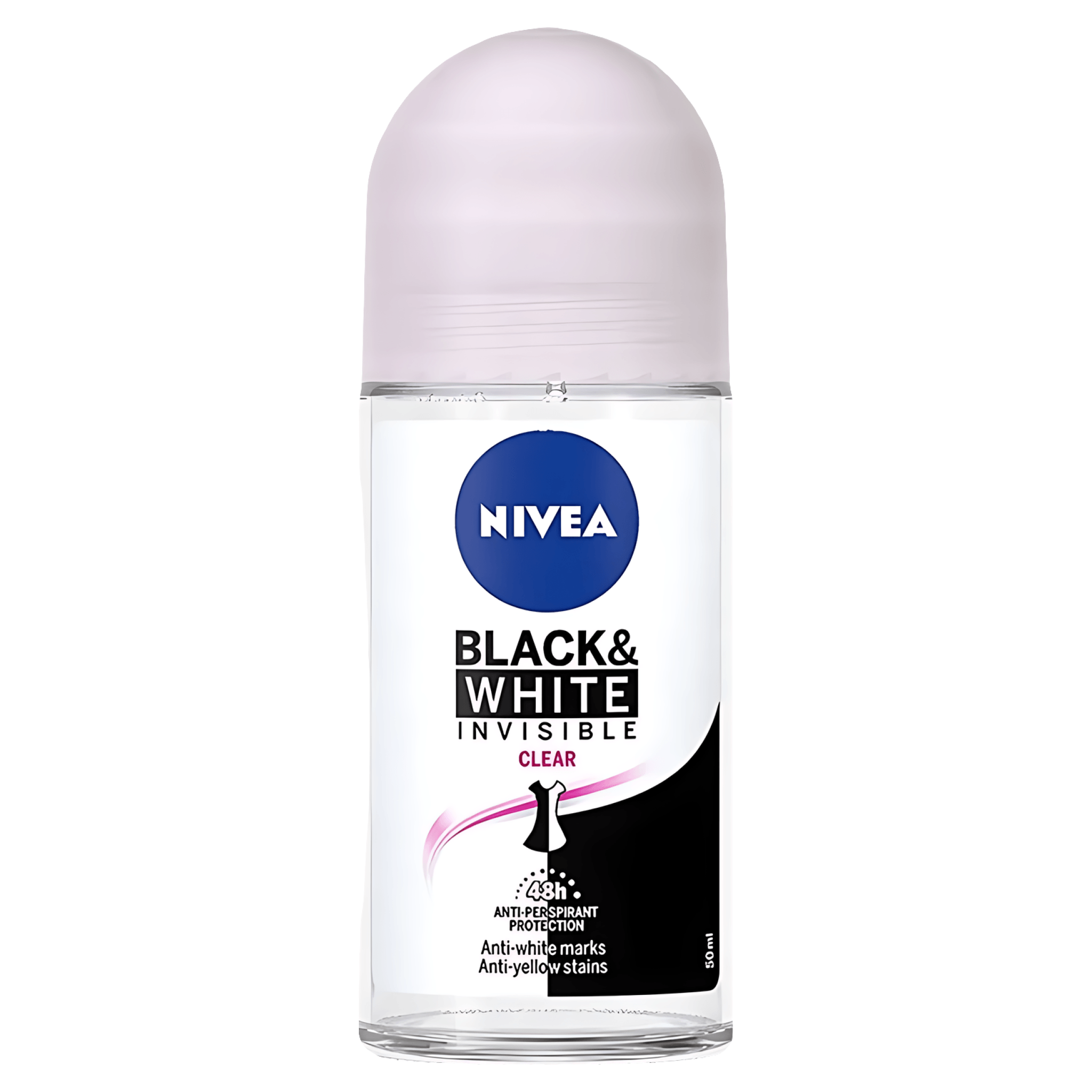 Deodorant roll-on Black & White Invisible Clear, 50 ml