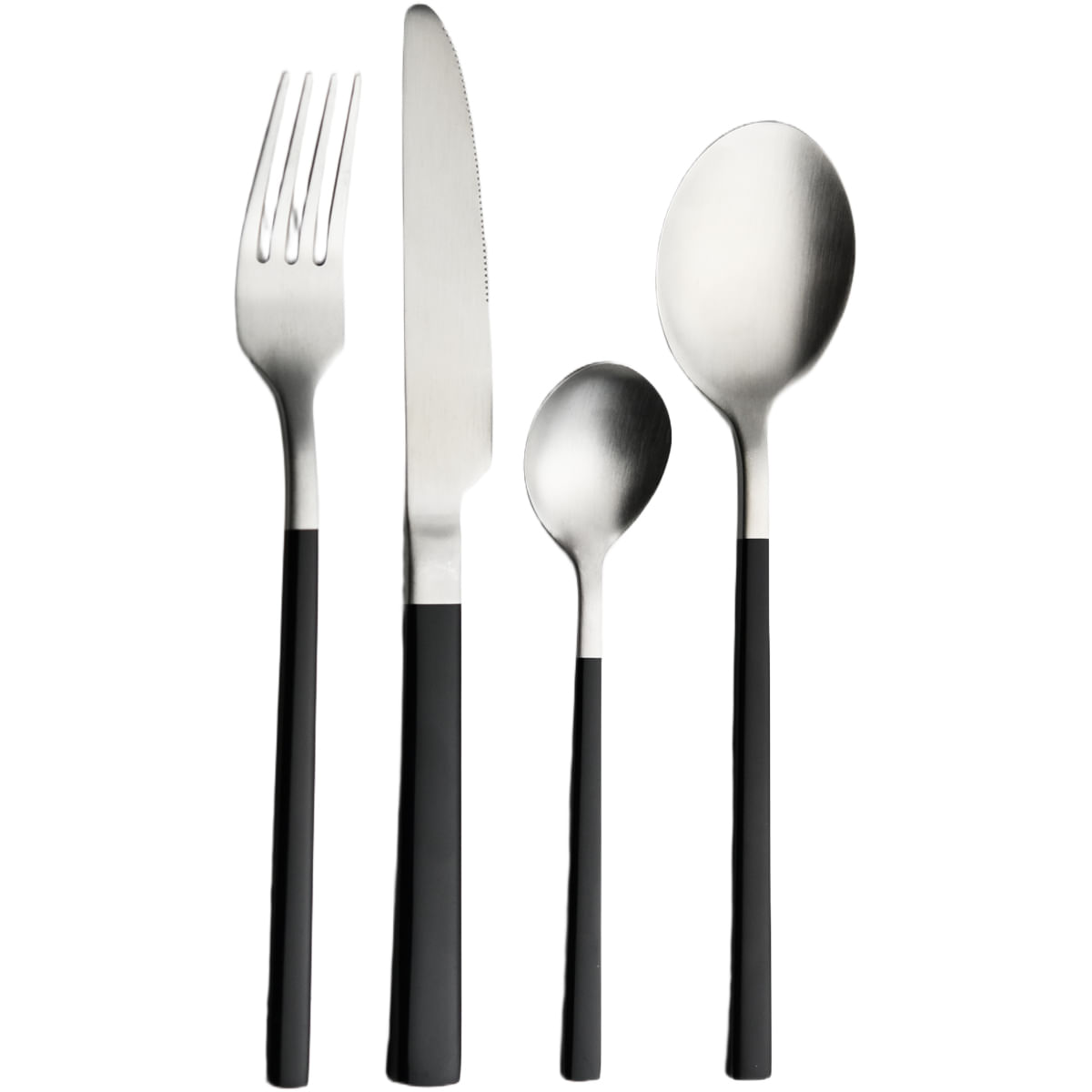 Set tacamuri Actuel, 24 piese, inox cu maner din plastic