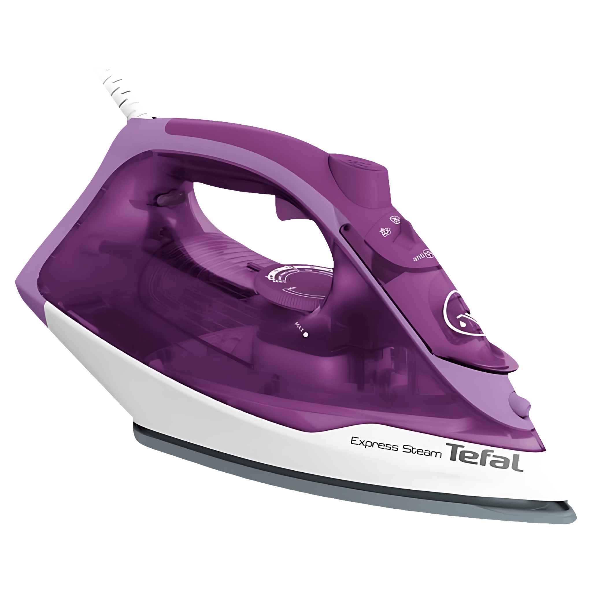 Fier de calcat Tefal Express Steam FV2836E0, 2400W, jet de abur 165 g/min, abur variabil, 270 ml, violet