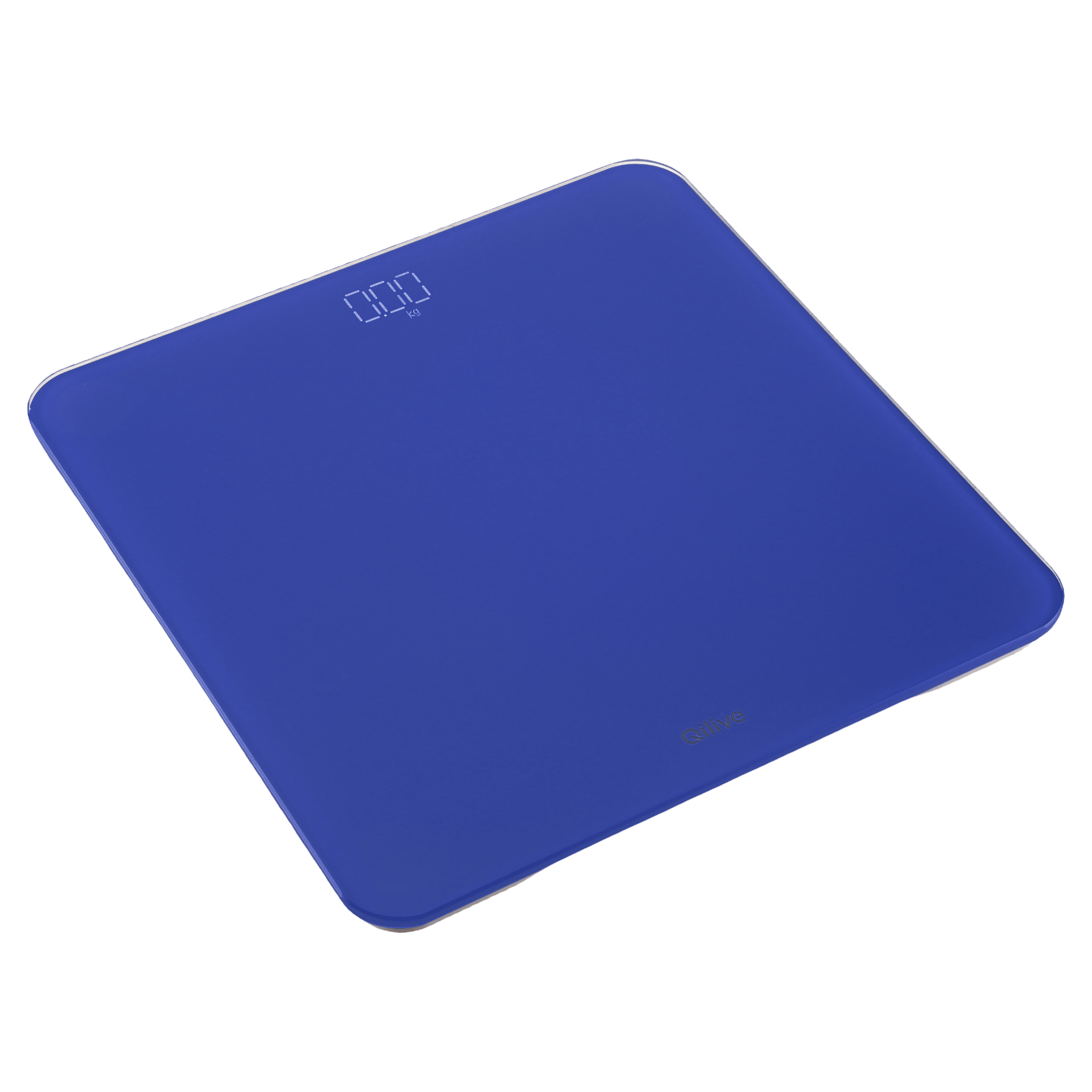 Cantar de baie Qilive Q.5100B, capacitate maxima 180 kg, afisaj digital, albastru