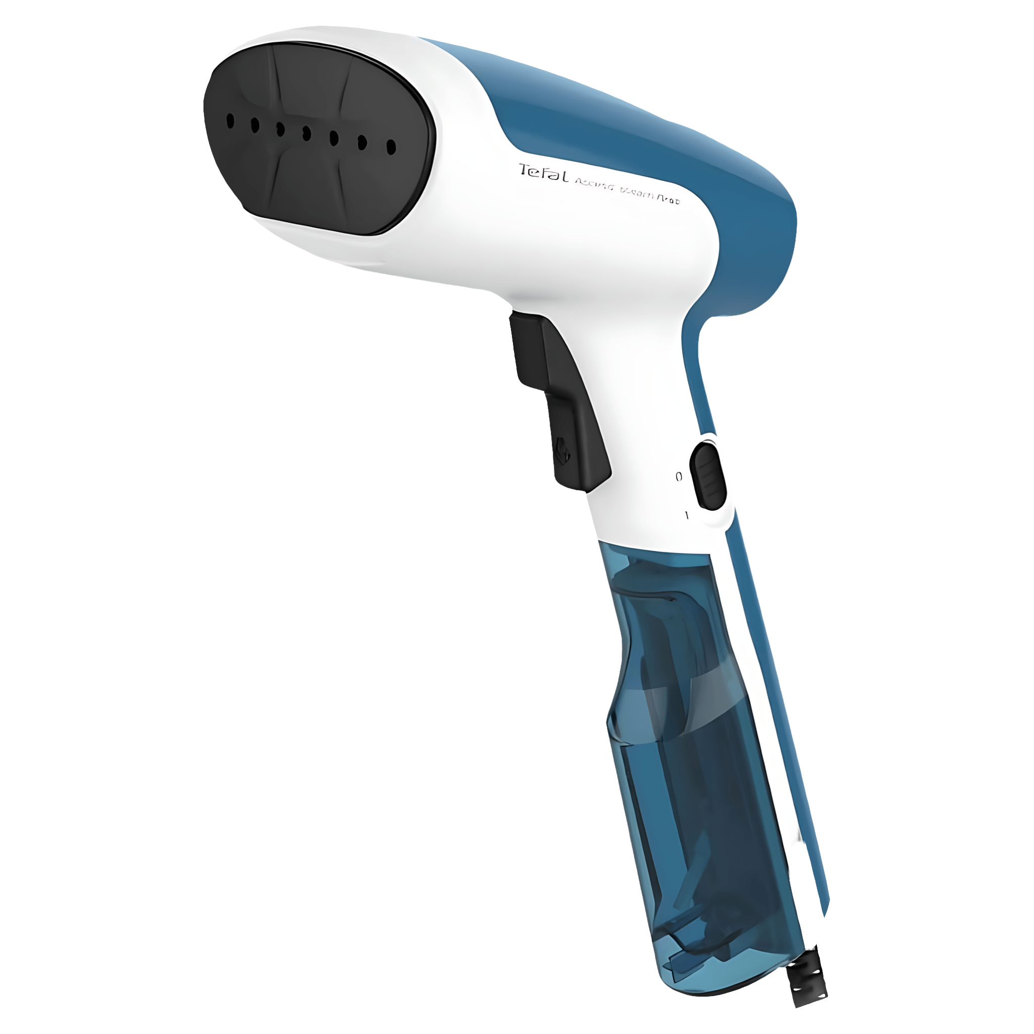 Aparat de calcat vertical cu abur Tefal DT613, 1300W, cantitate de abur 20 g/min, capacitate rezervor 70 ml, albastru