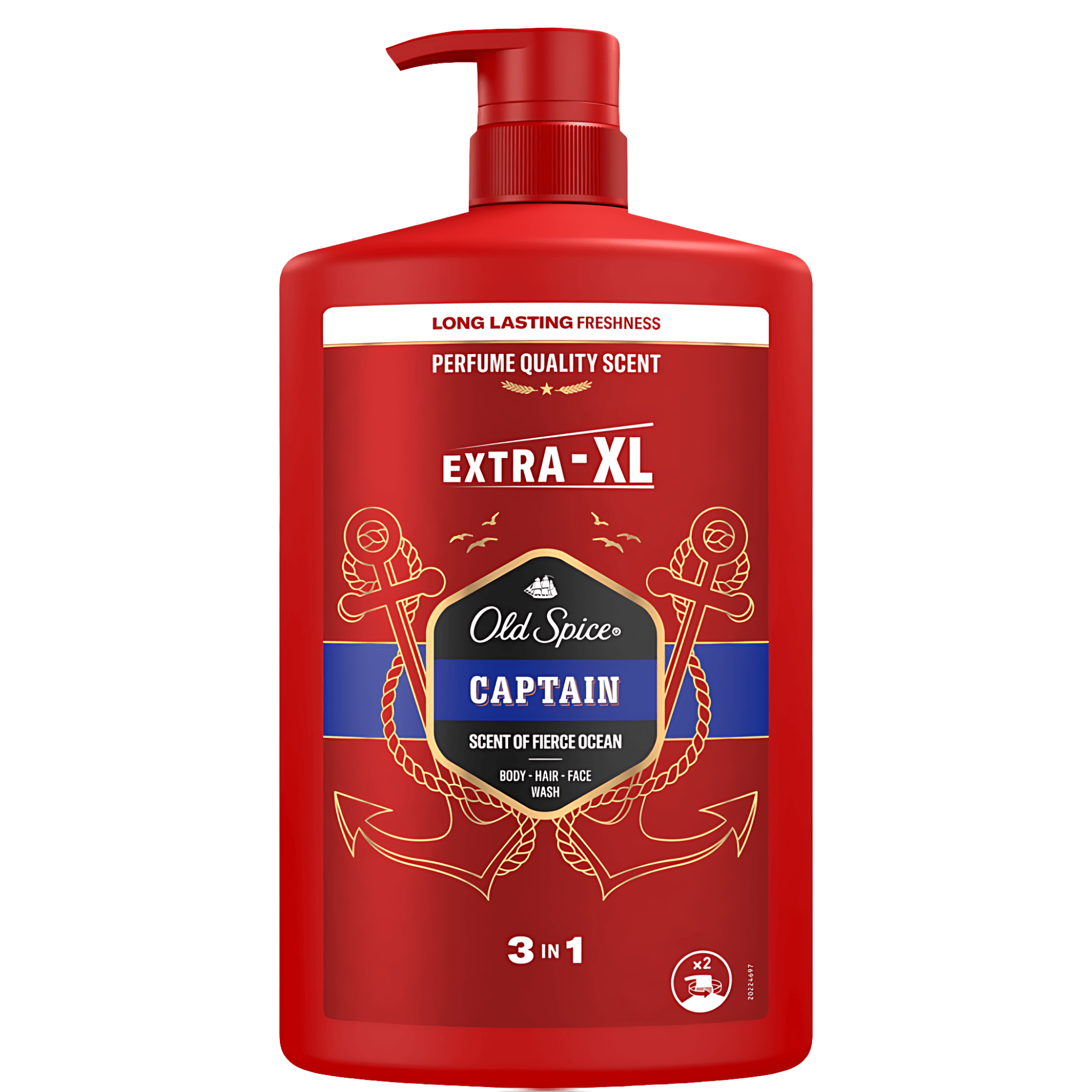 Gel de dus 3 in 1 Old Spice Captain Extra-XL, 1000 ml