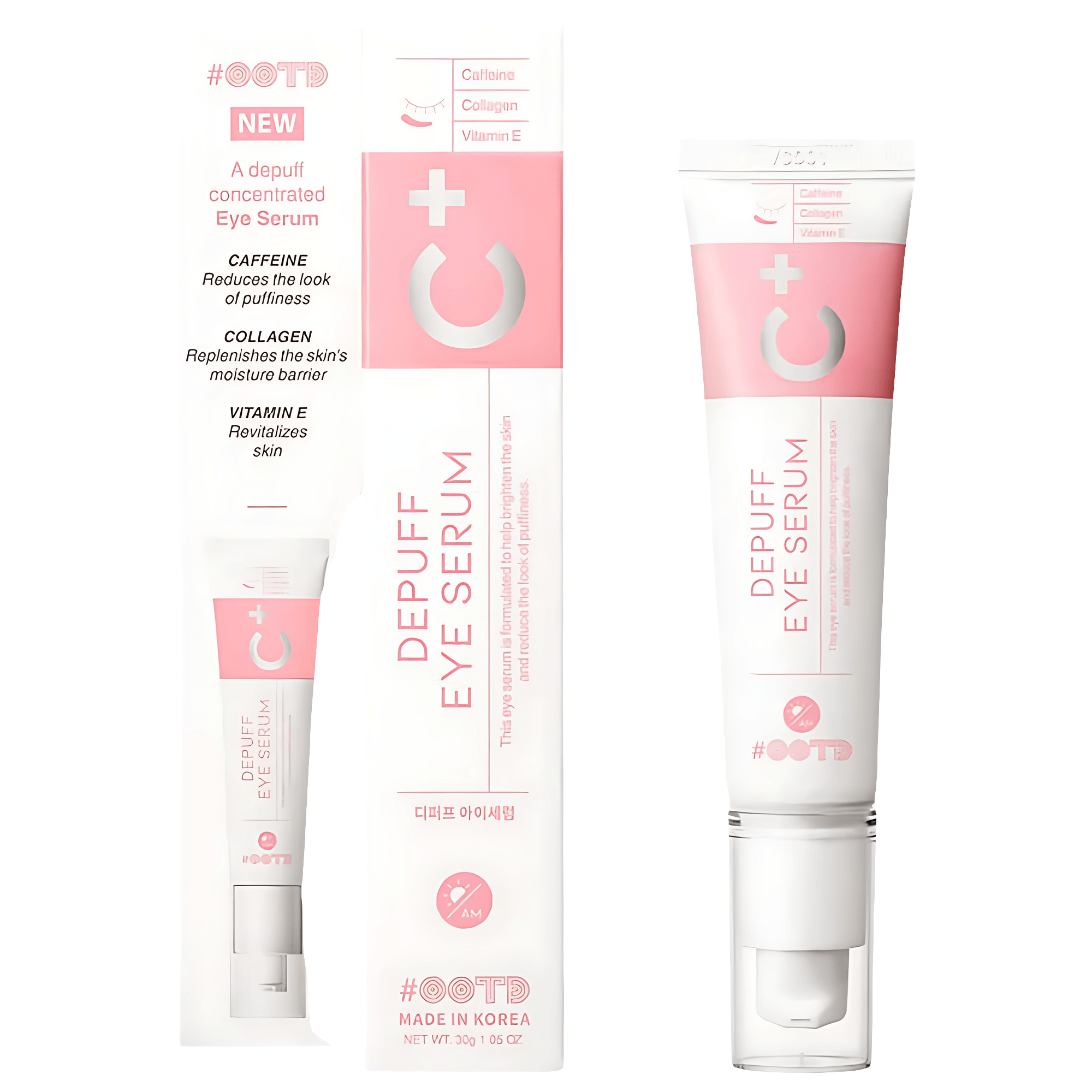 Serum #OOTD pentru zona ochilor cu cafeina, colagen si vitamina E, 30 g