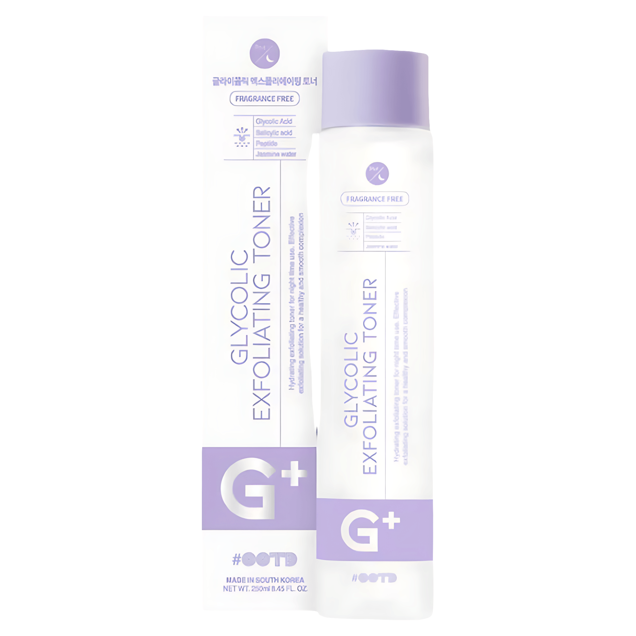 Toner pentru rutina de seara cu acid glicolic #OOTD, 250 ml