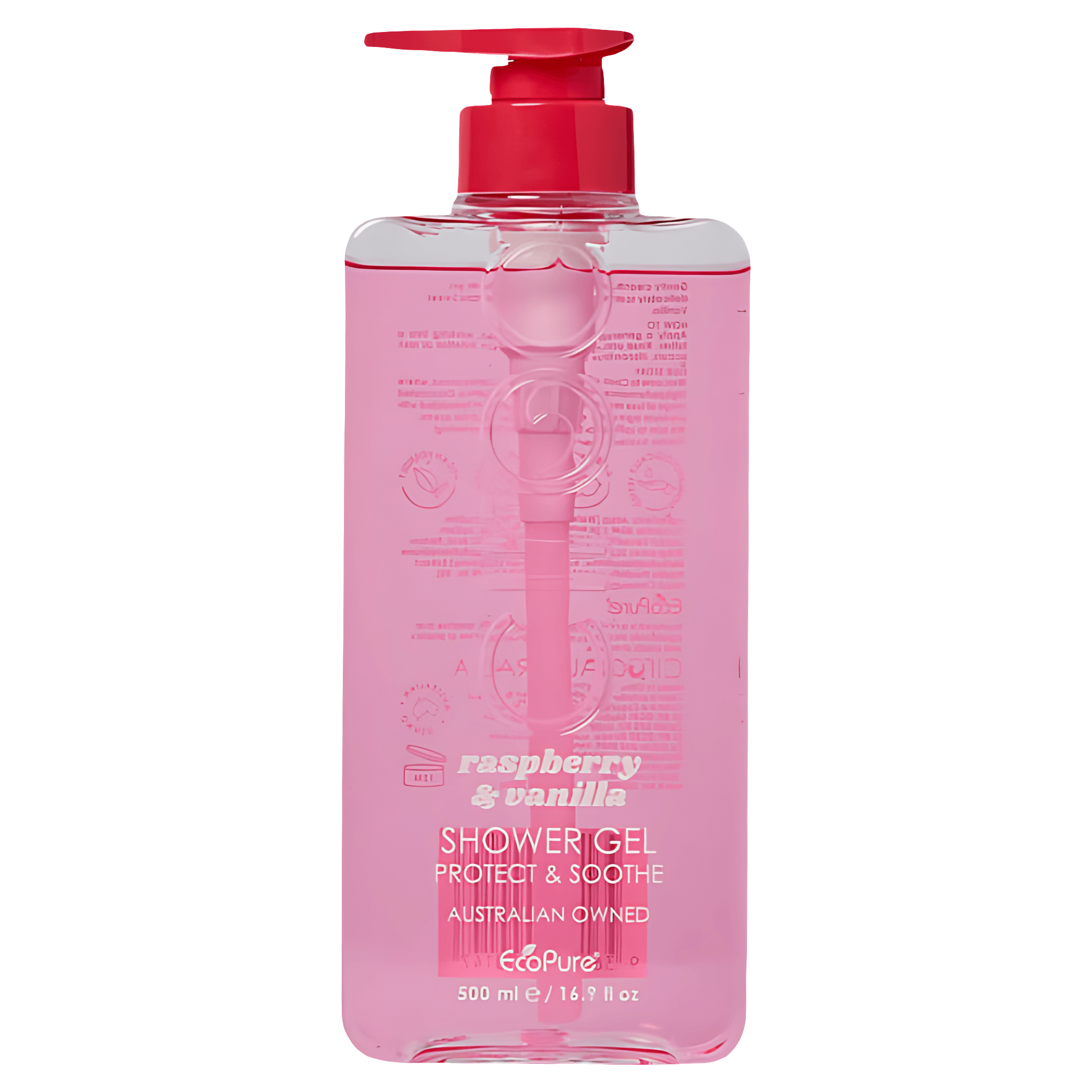 Gel de dus cu zmeura si vanilie Ciroa, 500 ml