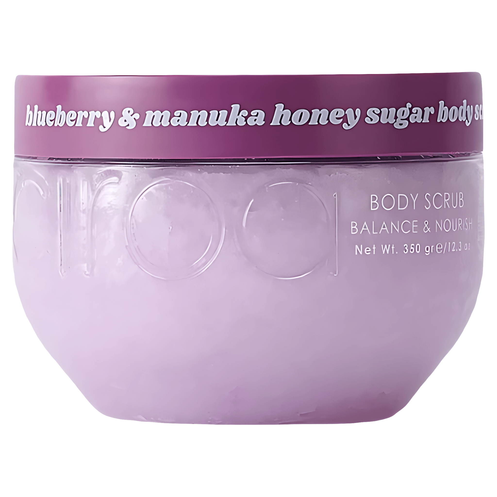 Scrub pentru corp cu afine si miere de manuka Ciroa, 350 ml