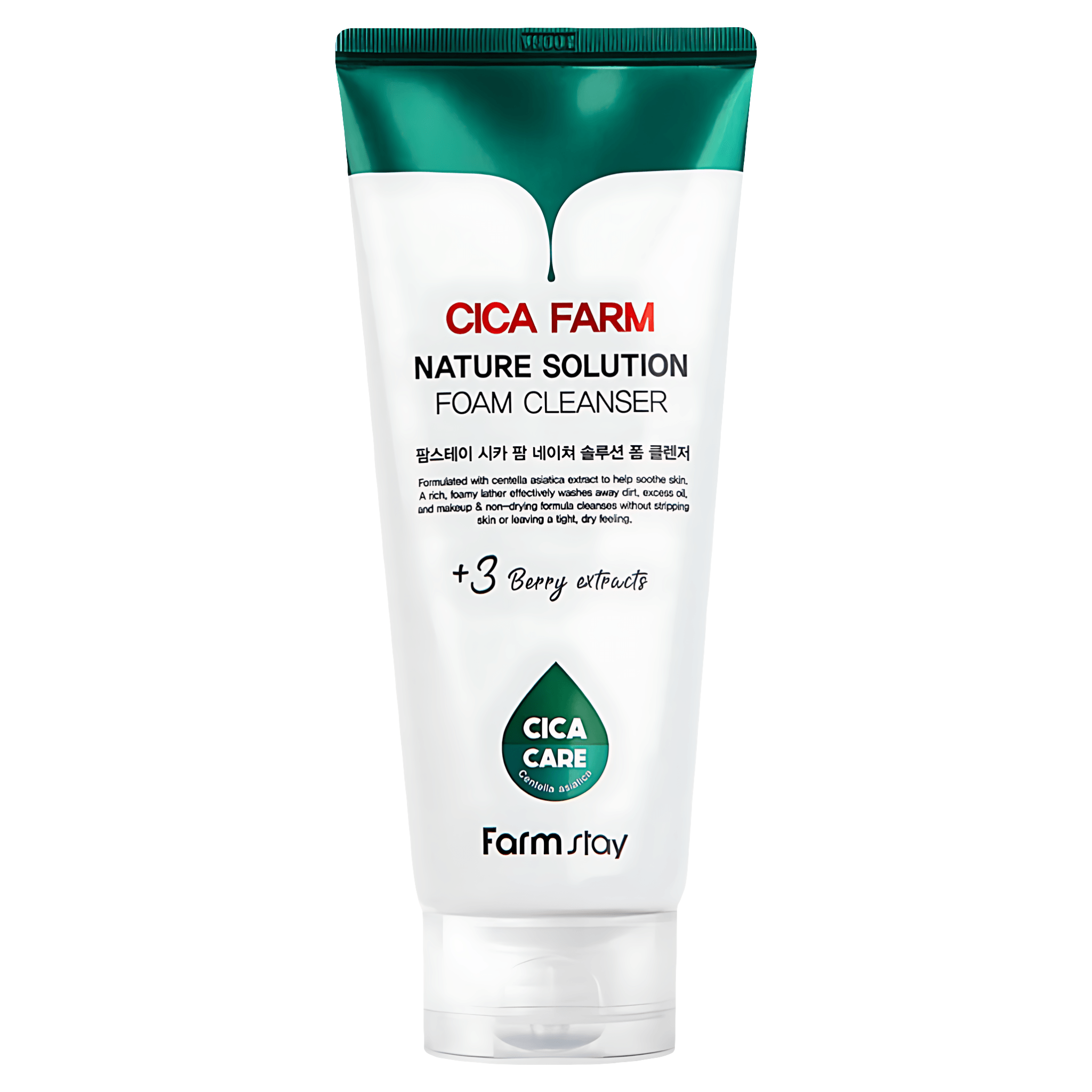 Spuma de curatare a fetei calmanta cu centella asiatica Farmstay Cica Farm, 180 ml