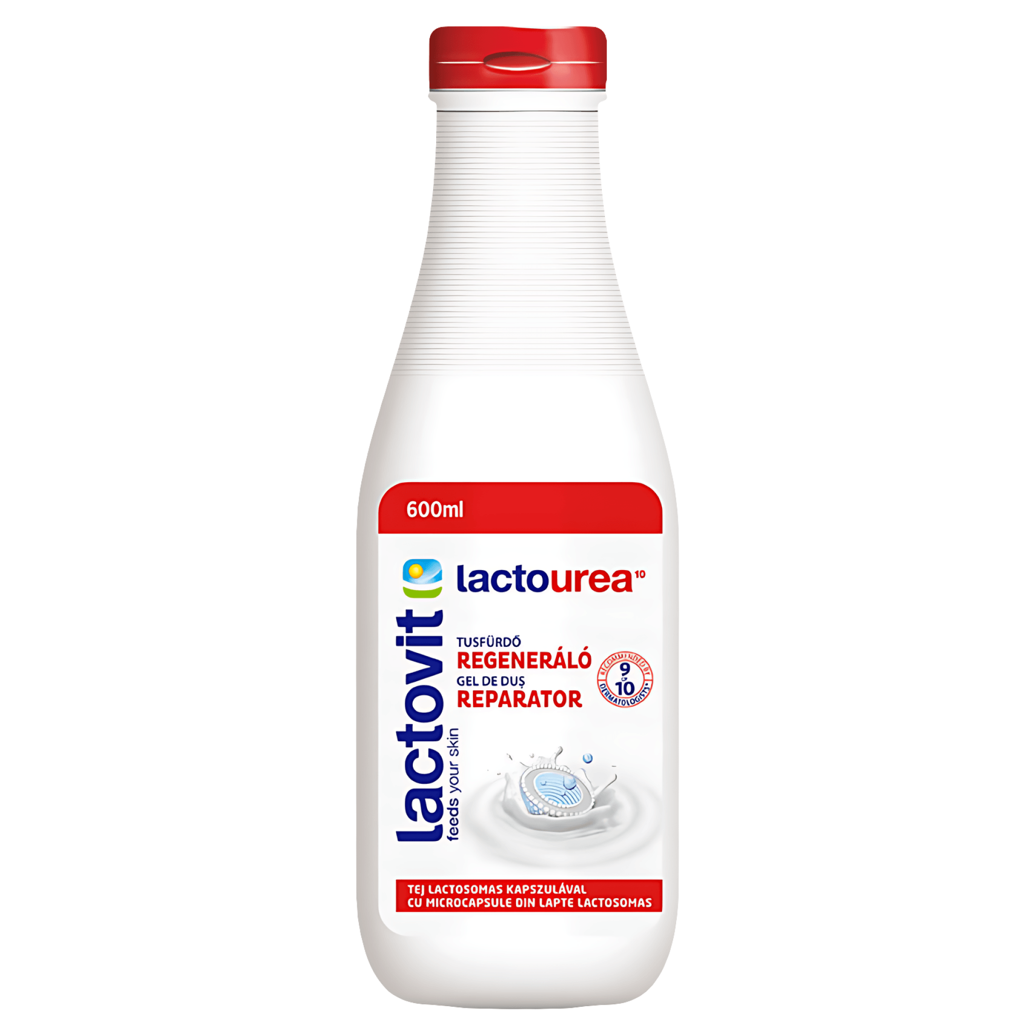 Gel de dus reparator Lactovit Lactourea, 600 ml