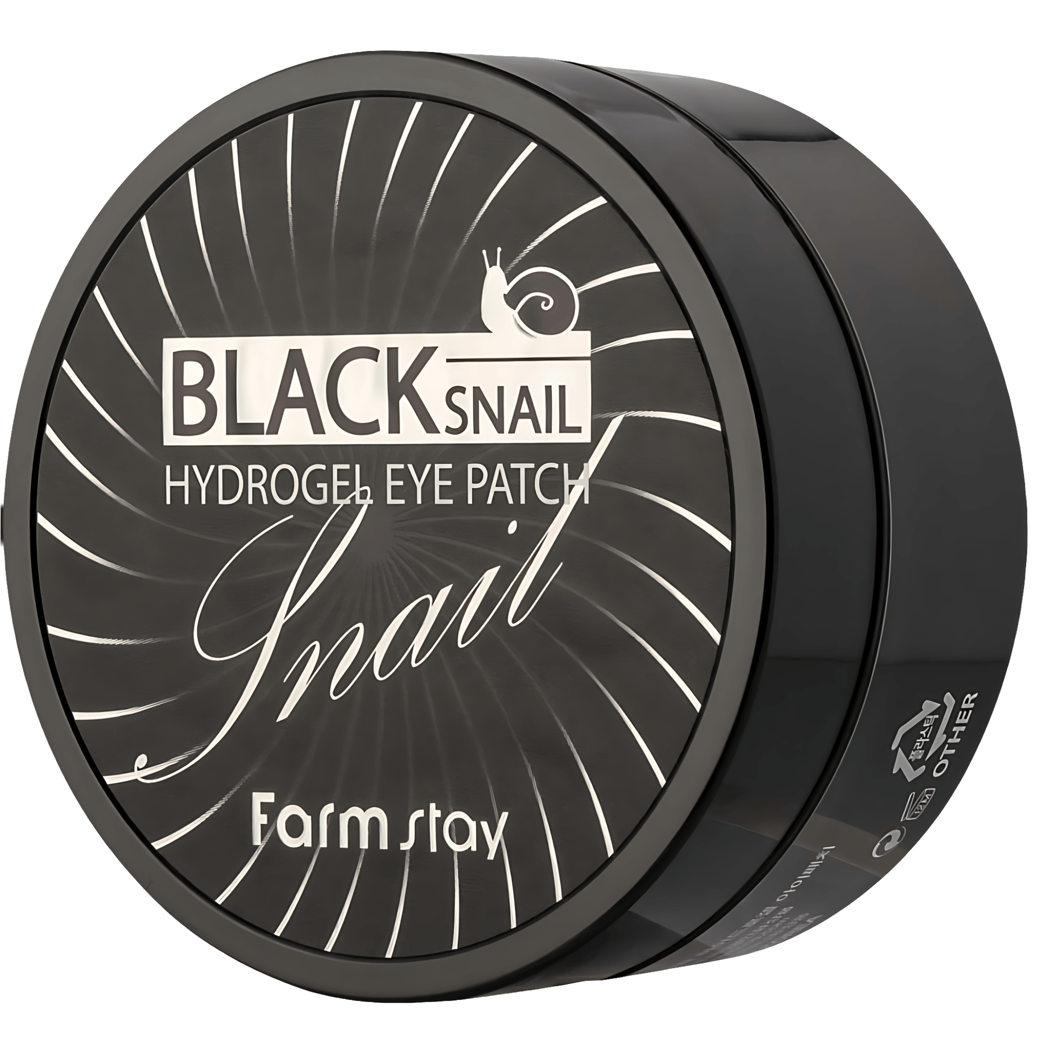 Plasturi hidratanti pentru ochi cu extract de melc negru Farmstay Black Snail, 90 g
