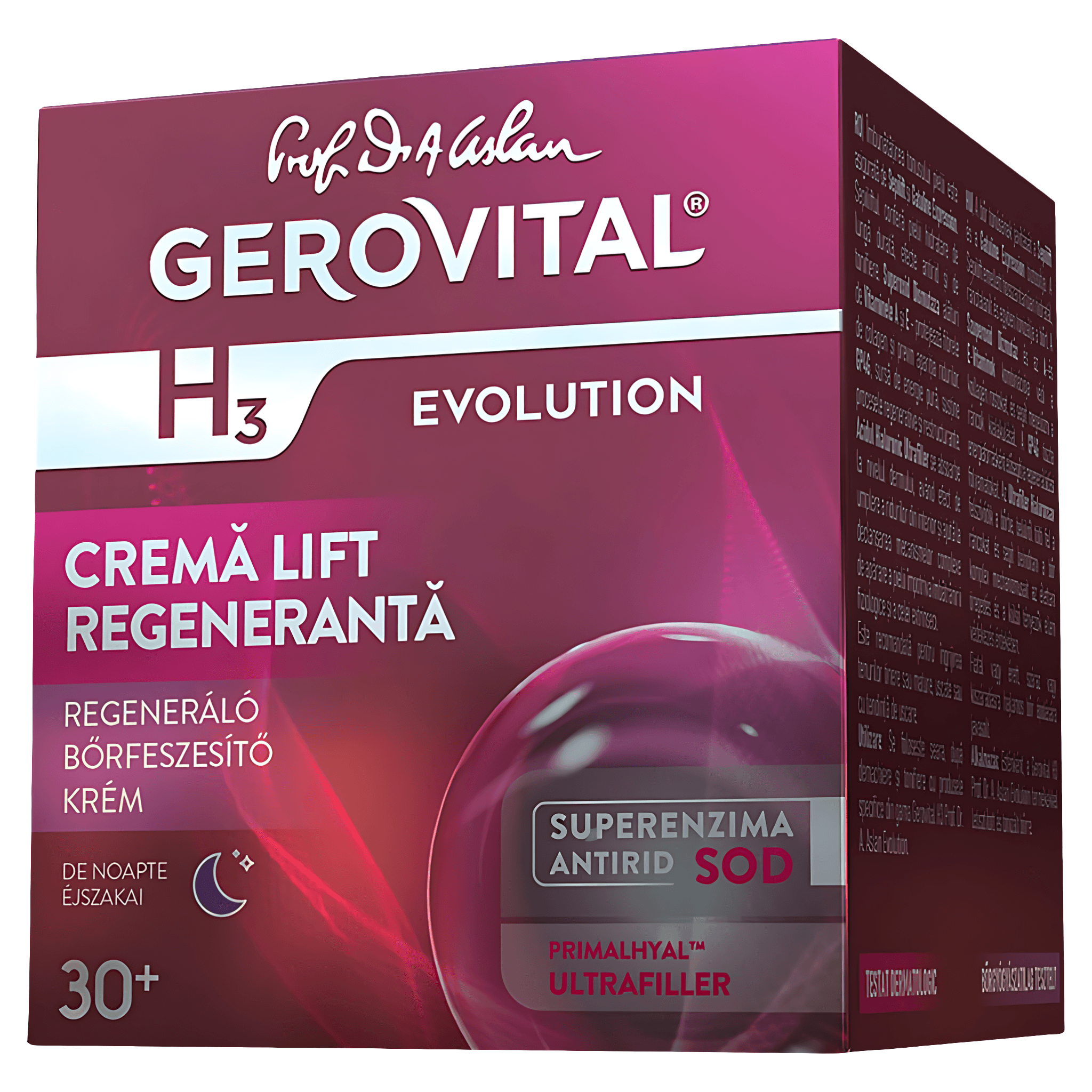 Crema antirid regeneranta de noapte Gerovital H3 Evolution +30, 50 ml