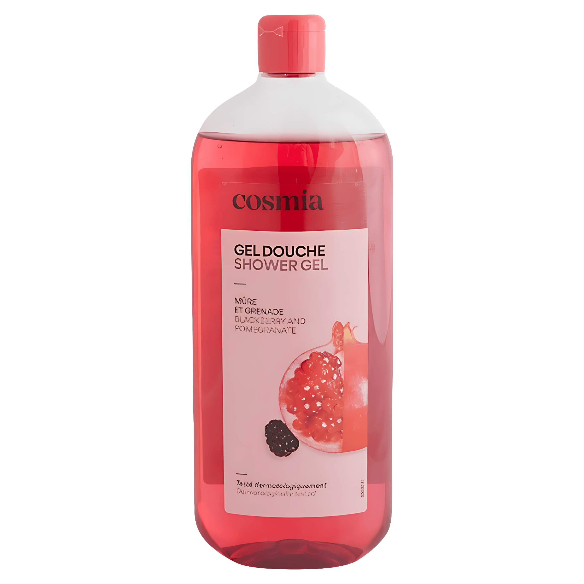 Gel de dus Cosmia, cu extract de mure si rodie, 750 ml