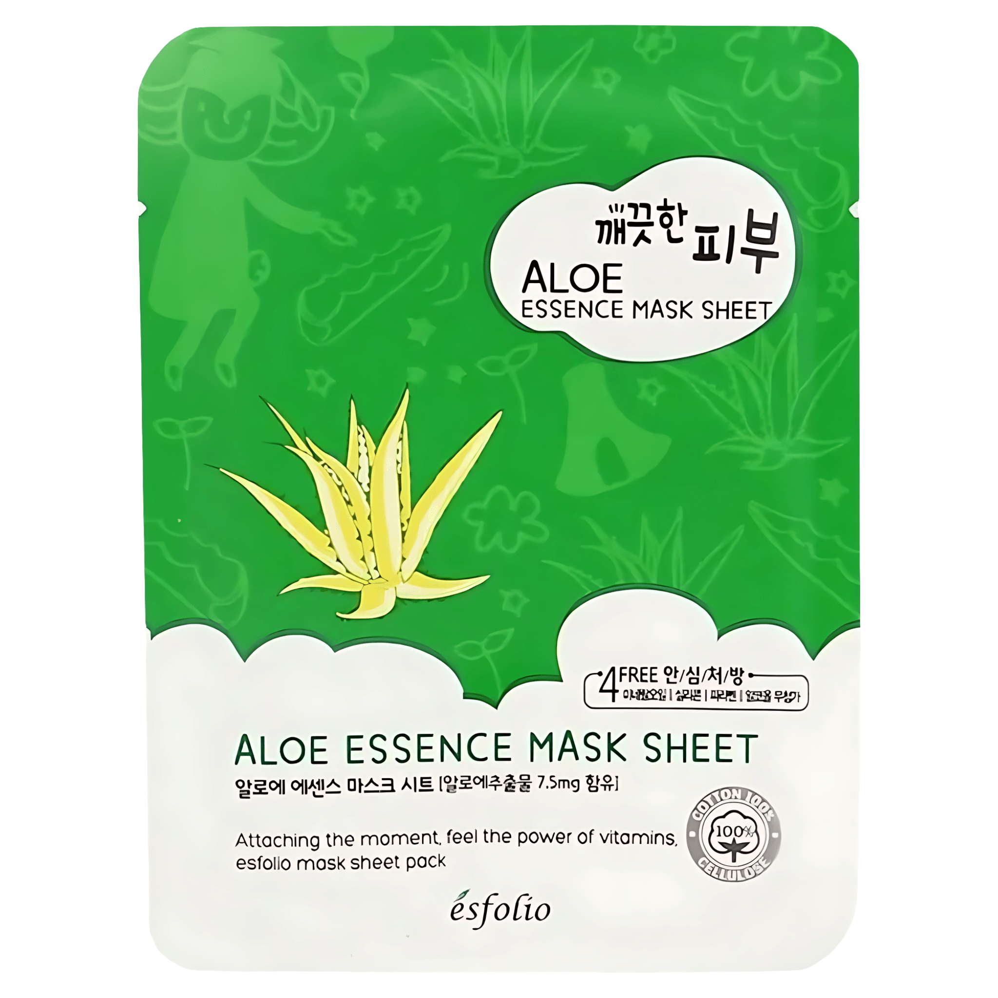 Masca servetel Esfolio, cu aloe vera, 25 ml
